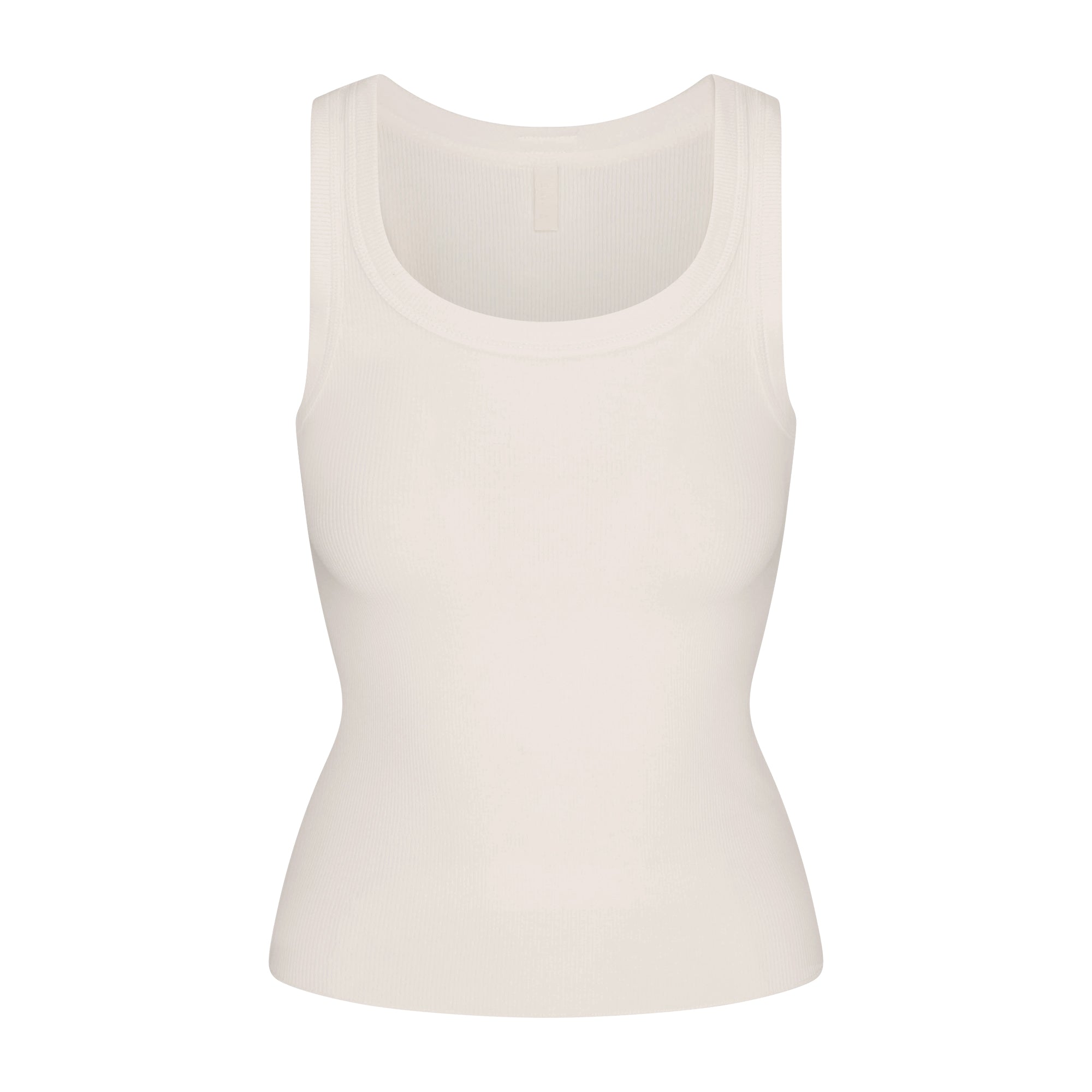 COTTON RIB SCOOP NECK TANK | MARBLE - Image 5