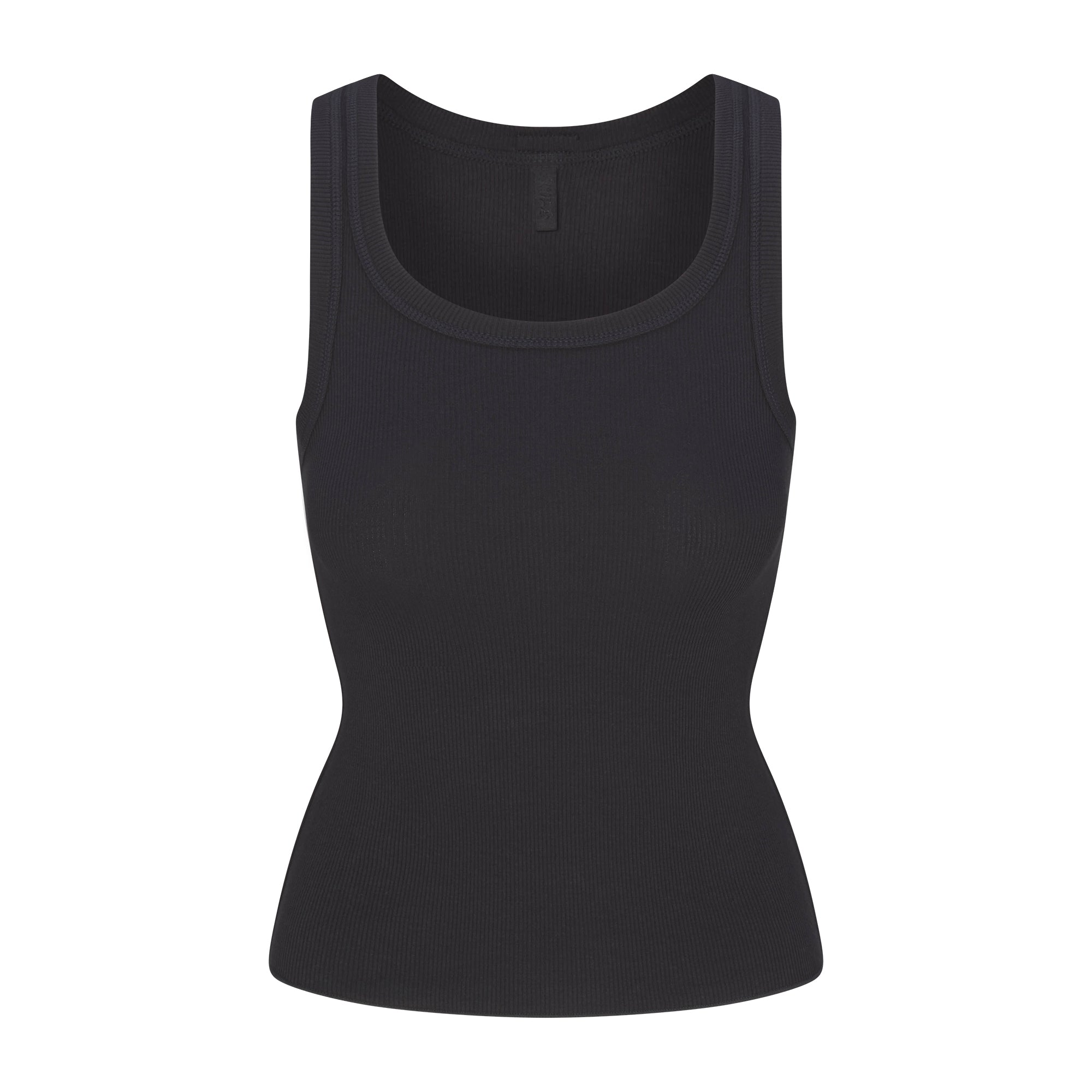COTTON RIB SCOOP NECK TANK | SOOT - Image 6