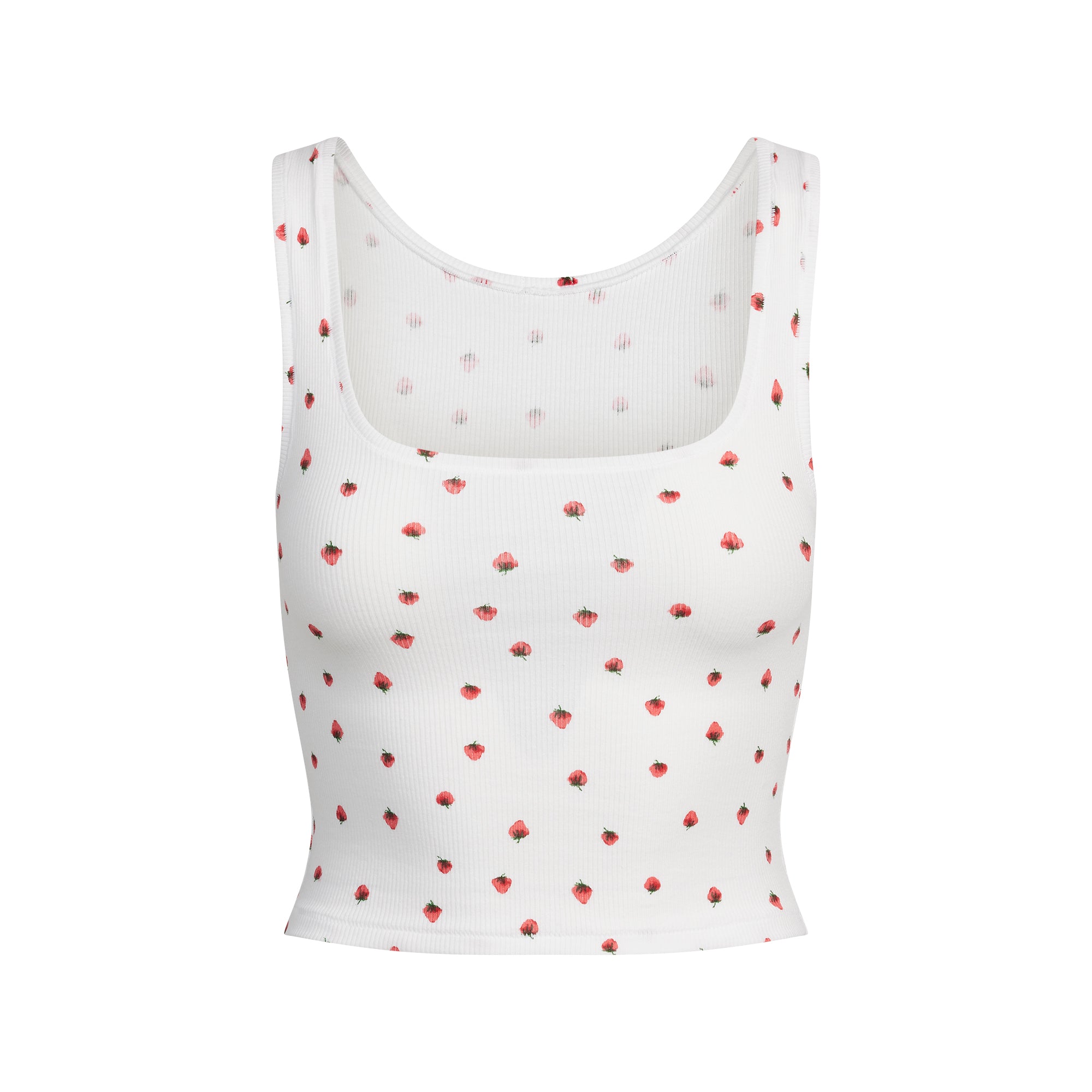 COTTON RIB TANK | SNOW STRAWBERRY PRINT - Image 5