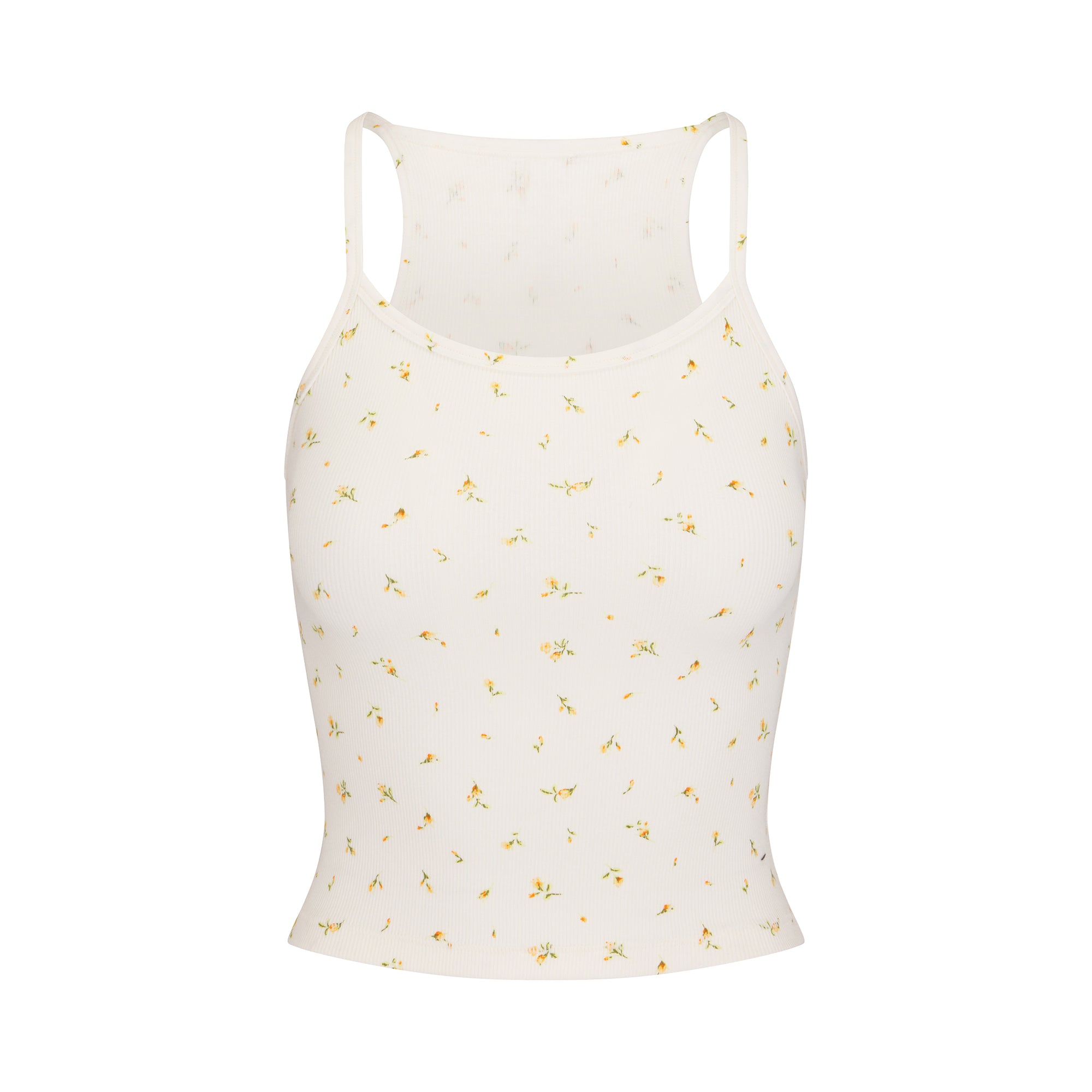 COTTON RIB CAMI | MARIGOLD ROSEBUD PRINT - Image 5