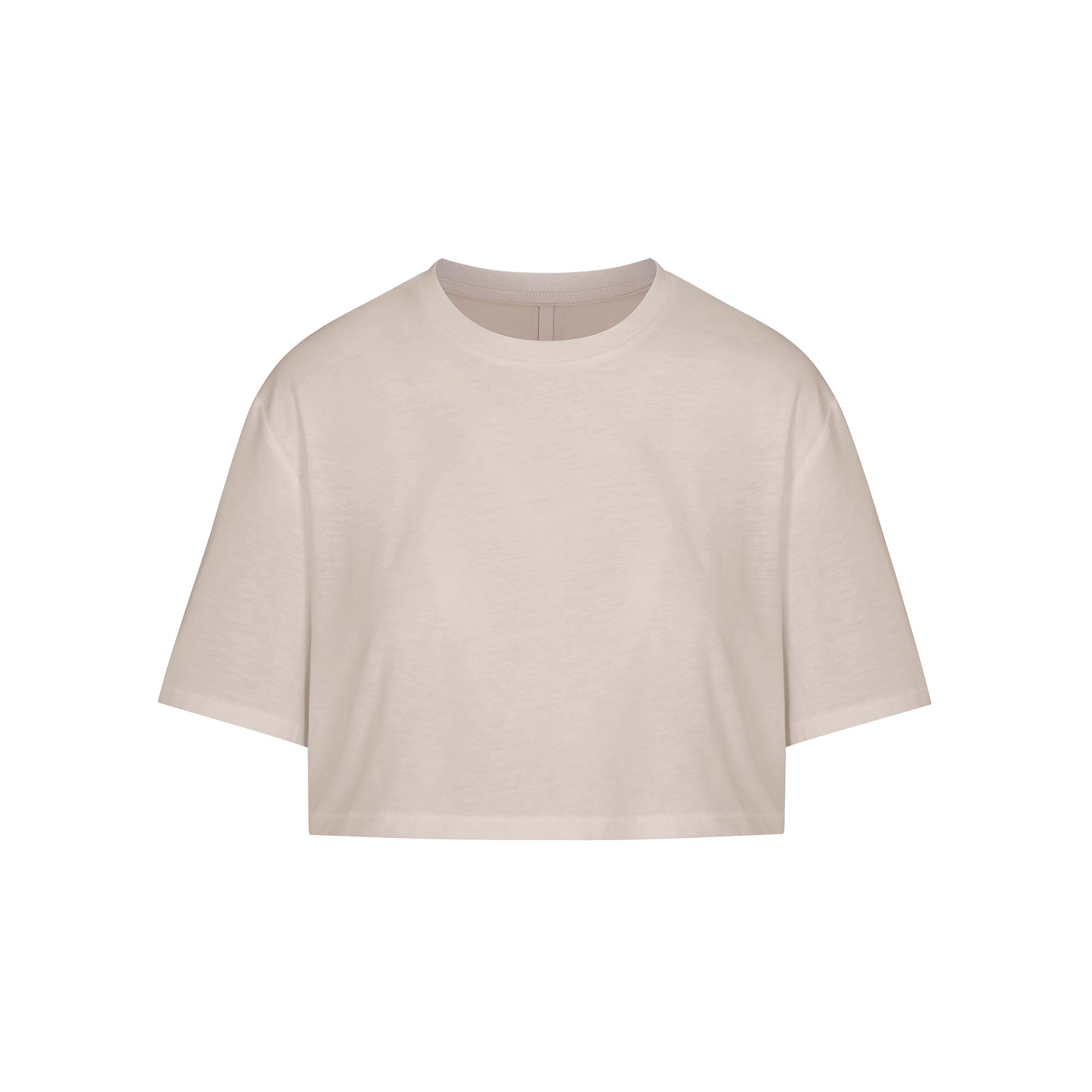 RELAXED TEES OVERSIZED CROPPED T-SHIRT | STONE - Image 5