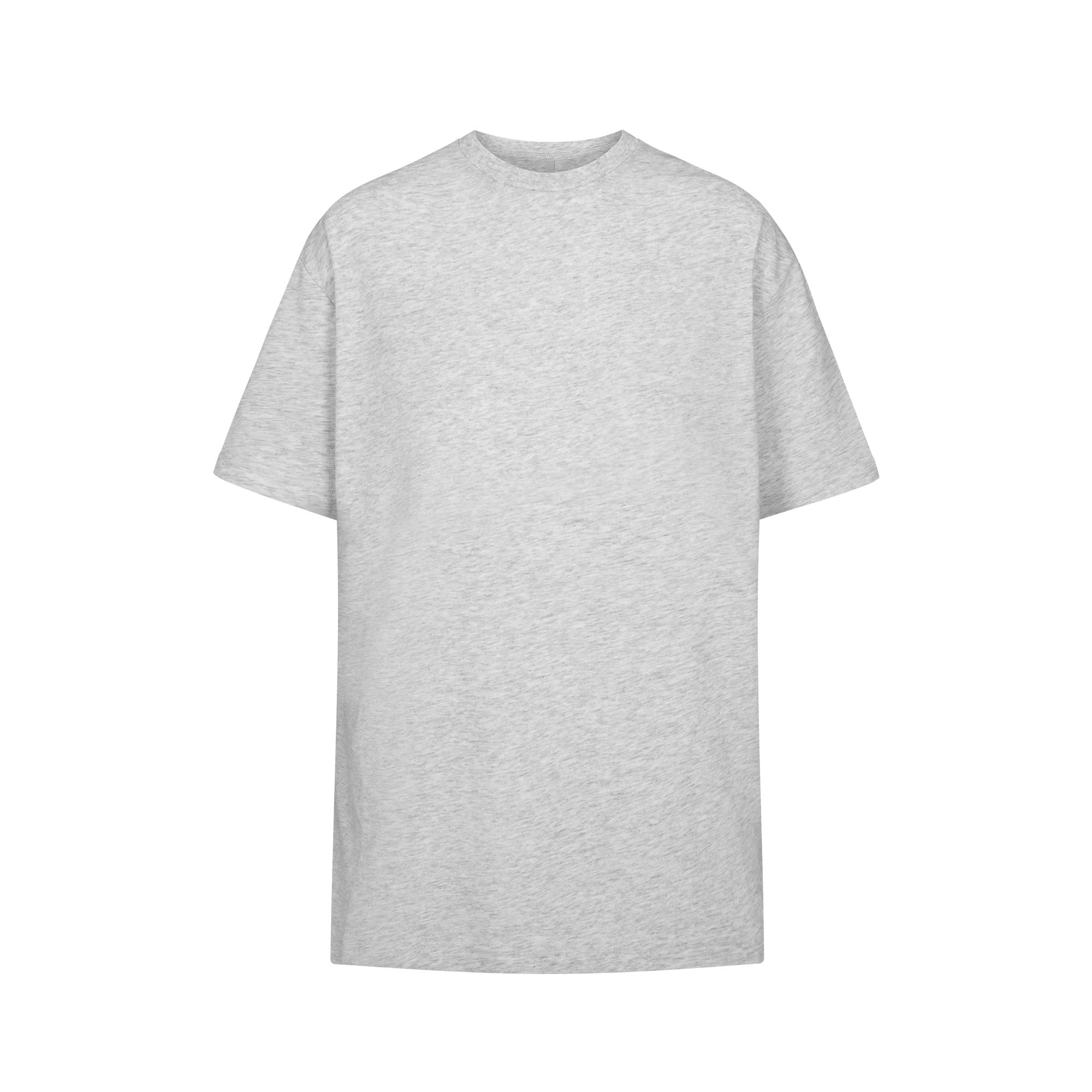 RELAXED TEES OVERSIZED LONG T-SHIRT | LIGHT HEATHER GREY - Image 5