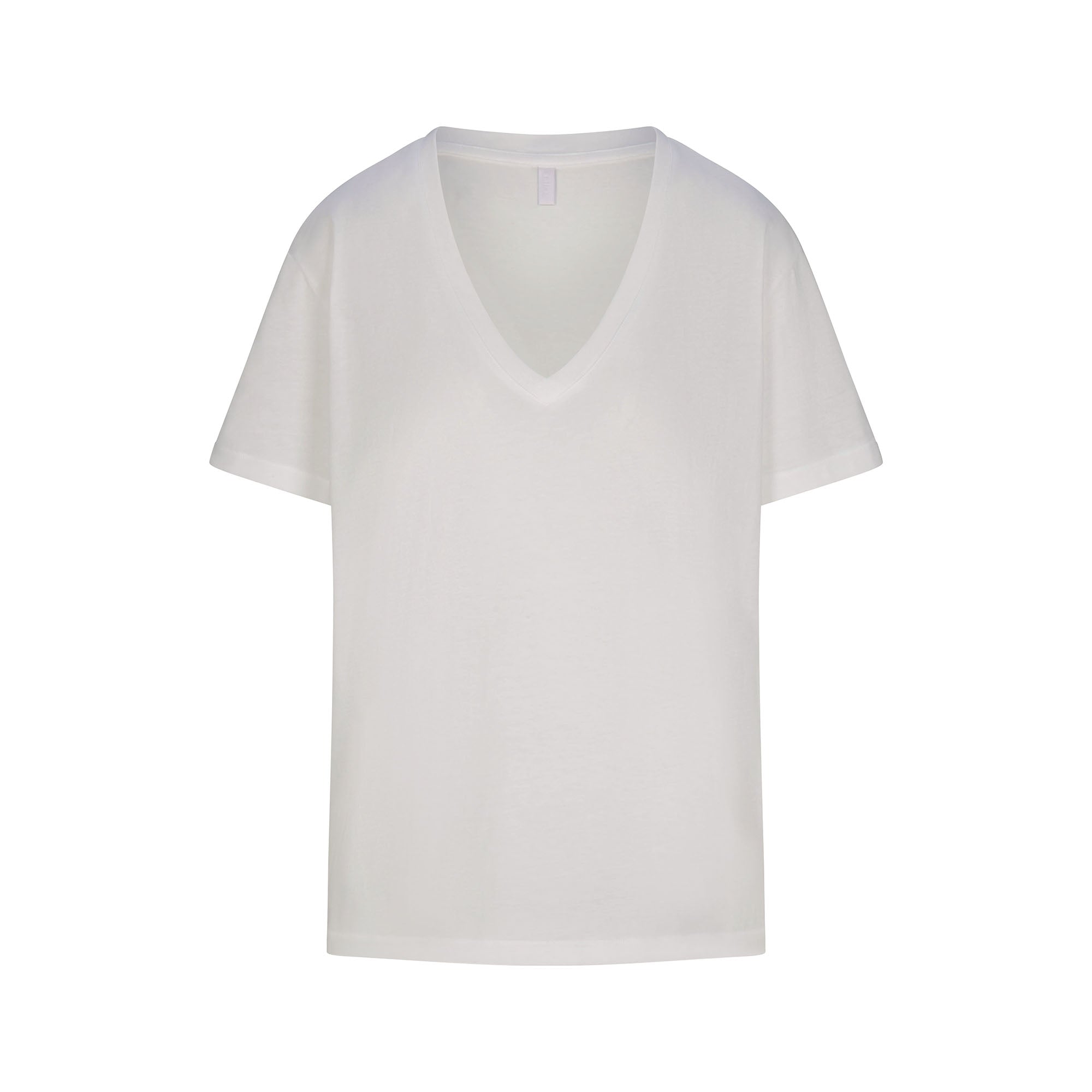 RELAXED TEES V NECK T-SHIRT | SNOW - Image 7