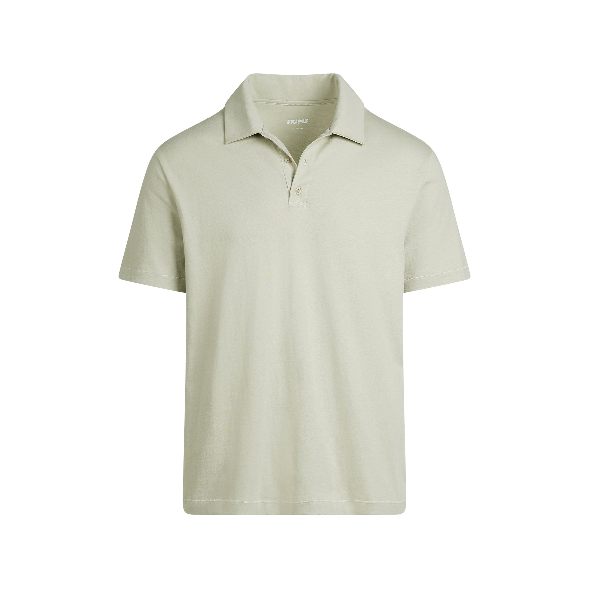 SKIMS COTTON MENS RELAXED POLO | TALC - Image 6