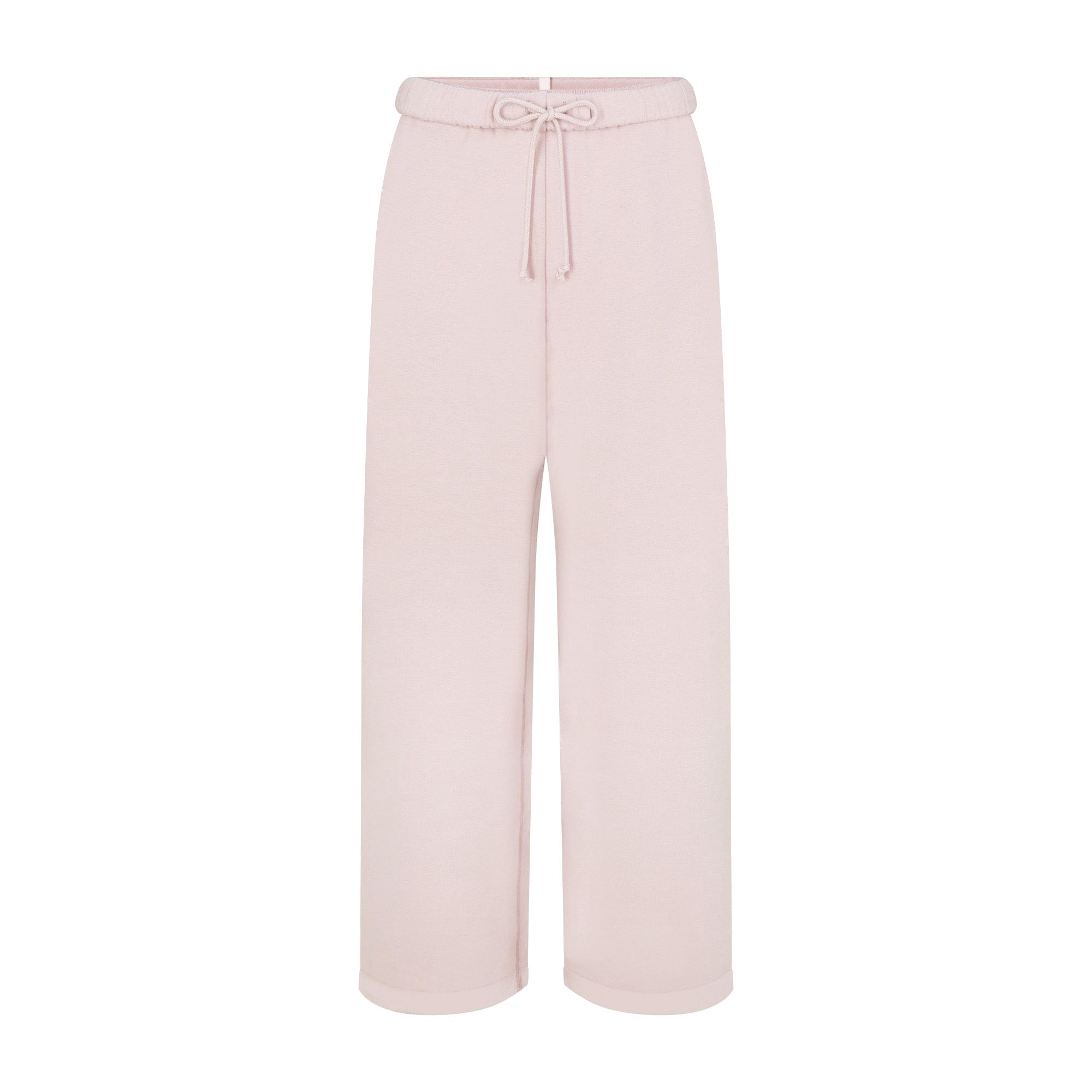 COTTON FLEECE CLASSIC STRAIGHT LEG PANT | BARELY PINK - Image 6