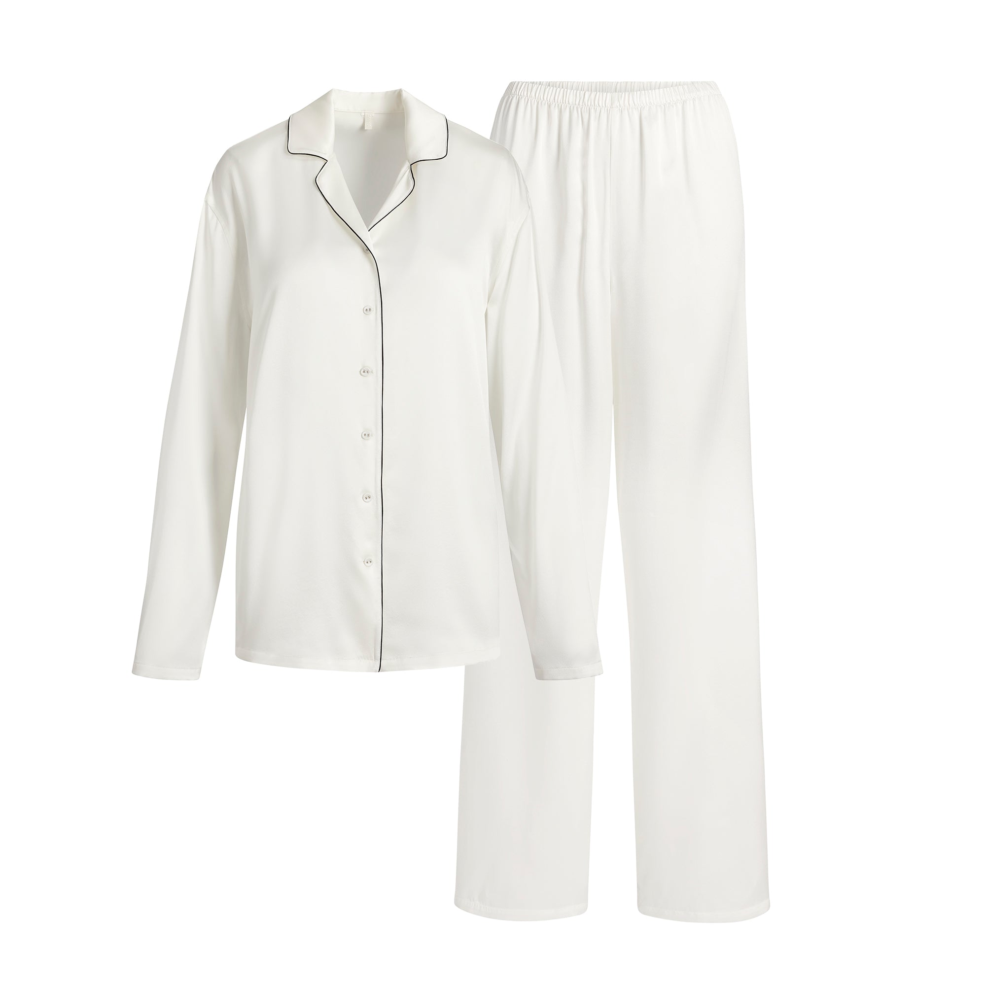 SILK LONG SLEEP SET | IVORY - Image 6