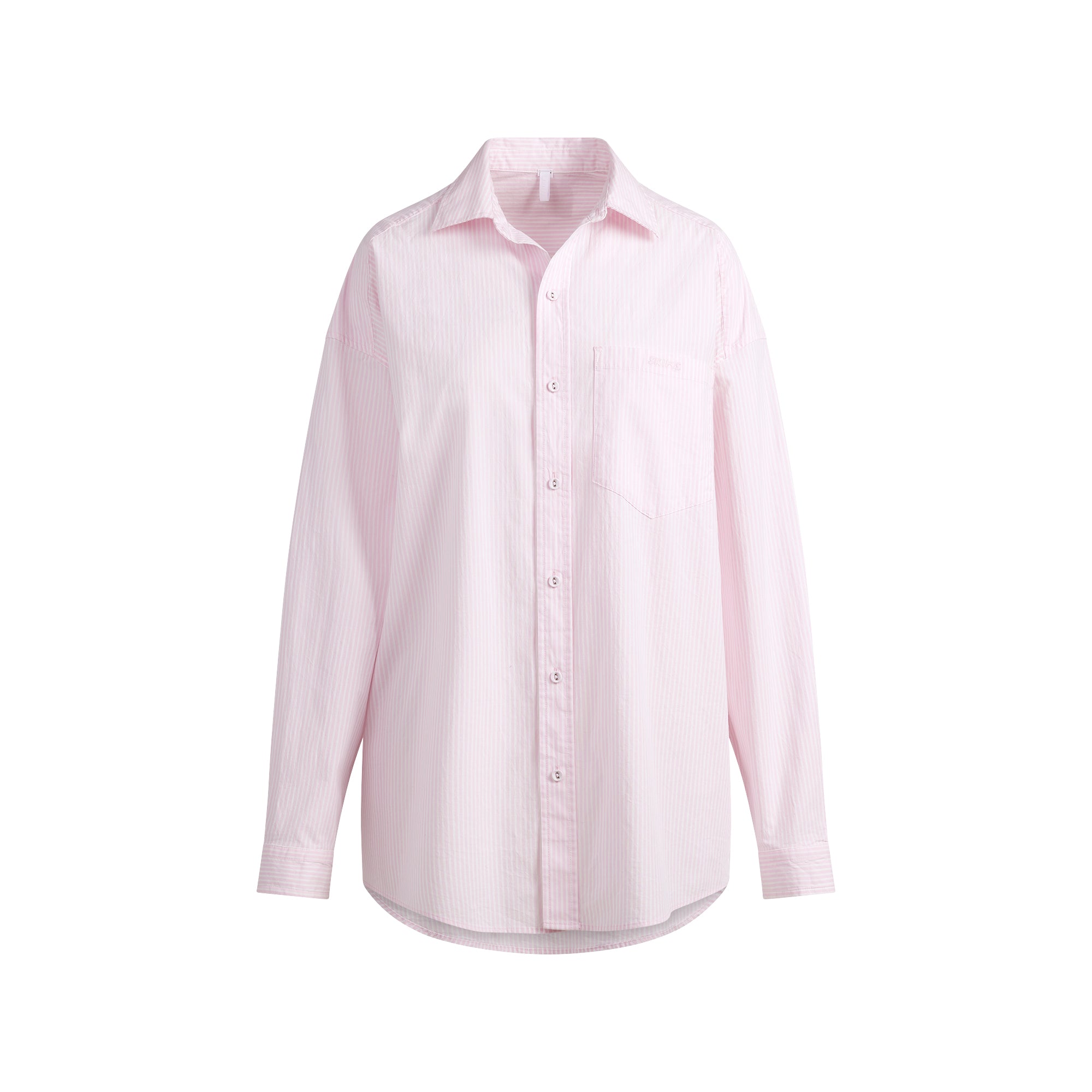 COTTON POPLIN OVERSIZED SLEEP SET | CHERRY BLOSSOM STRIPE - Image 7