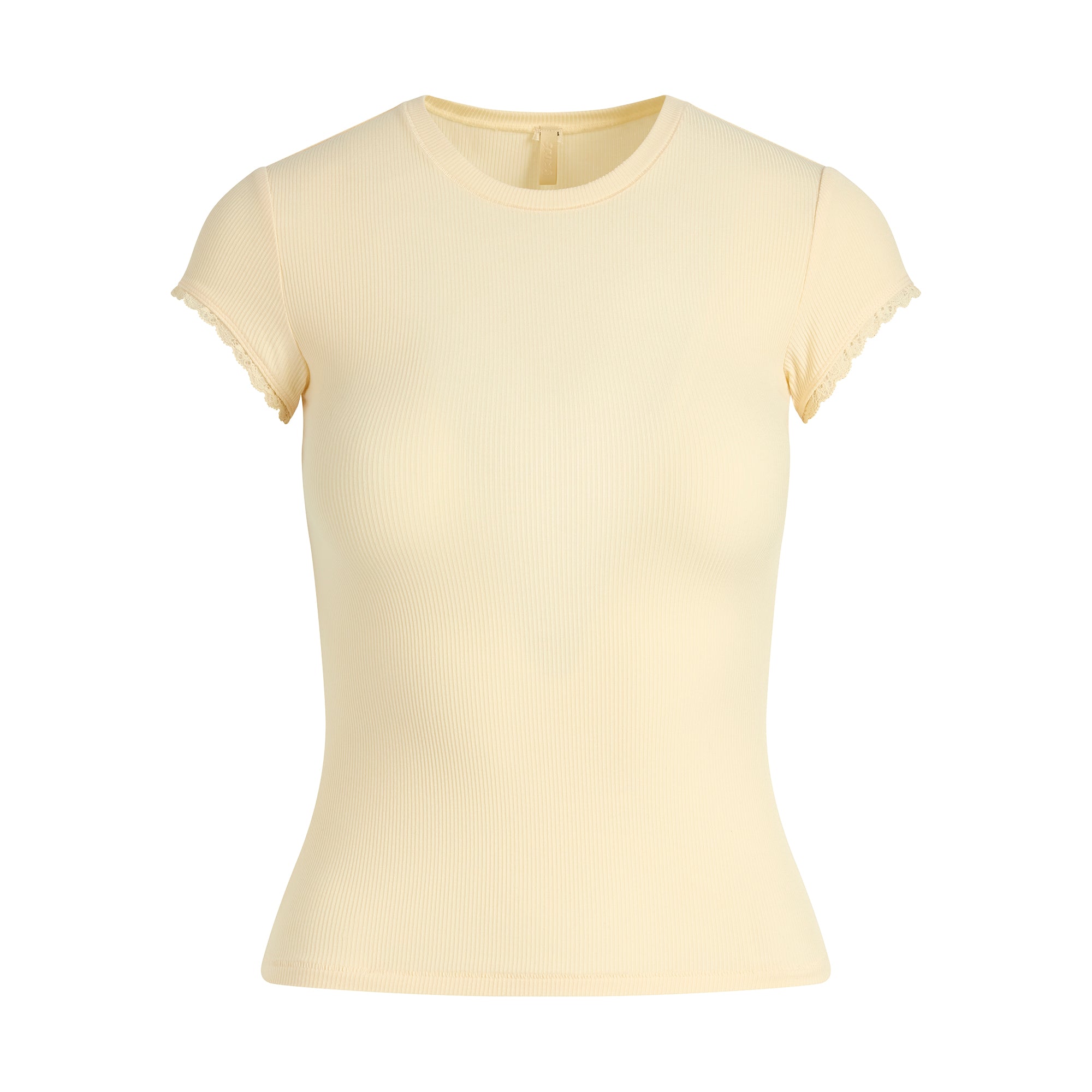 SOFT LOUNGE LACE T-SHIRT | BUTTER - Image 6