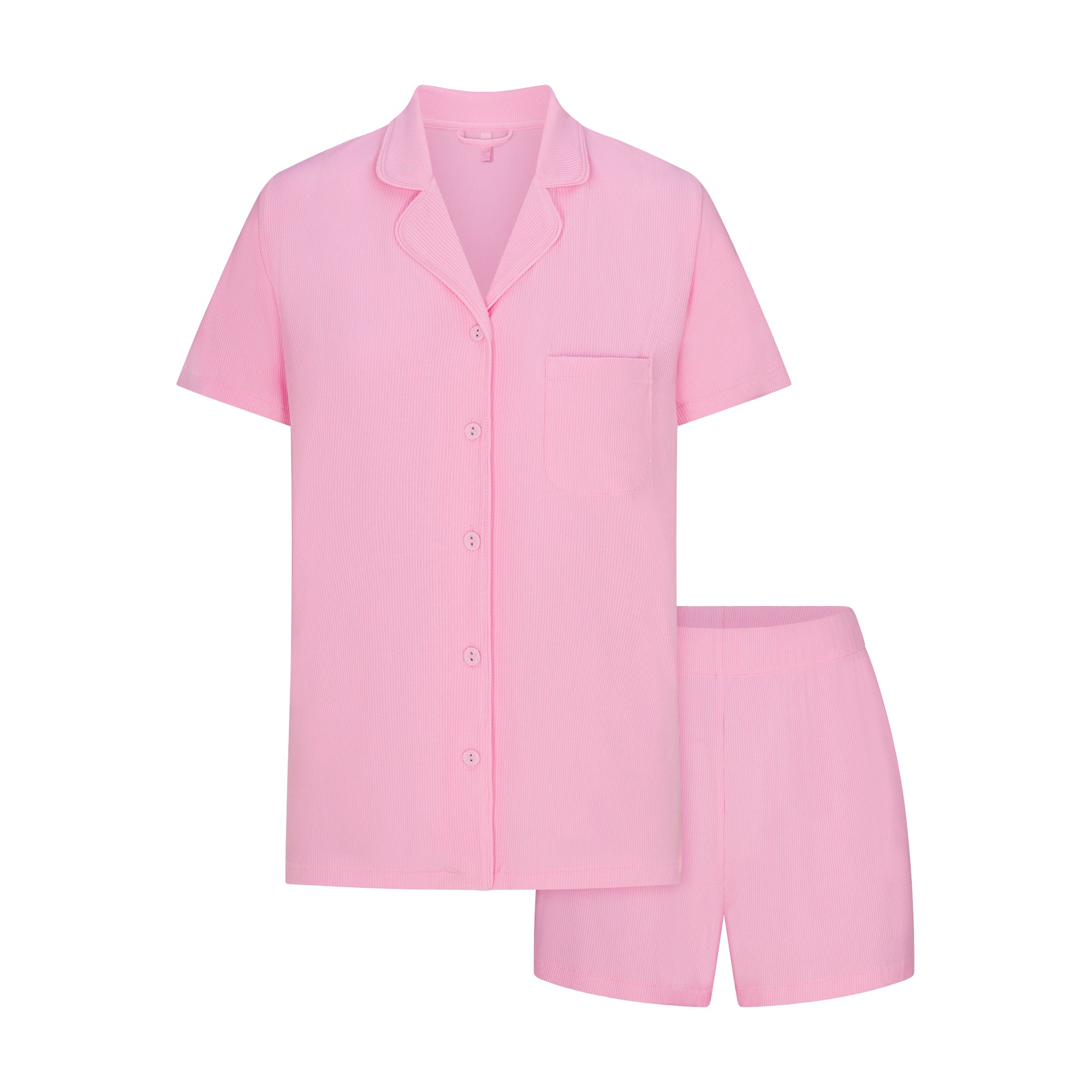 SOFT LOUNGE SHORT SLEEP SET | BUBBLE GUM - Image 4