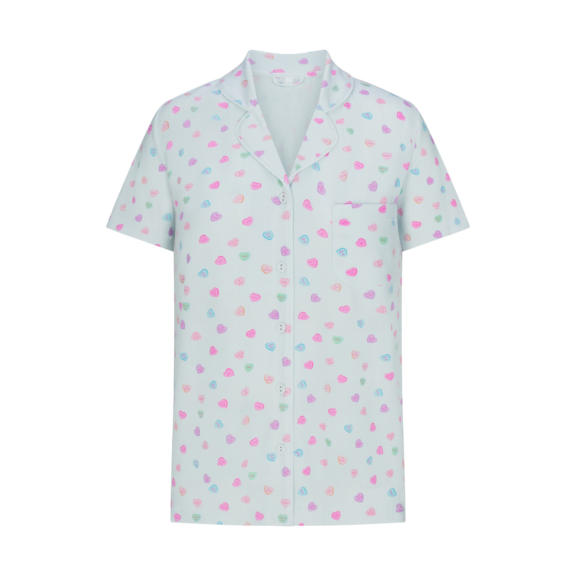 SOFT LOUNGE SHORT SLEEP SET | CLOUD CANDY HEART PRINT - Image 6