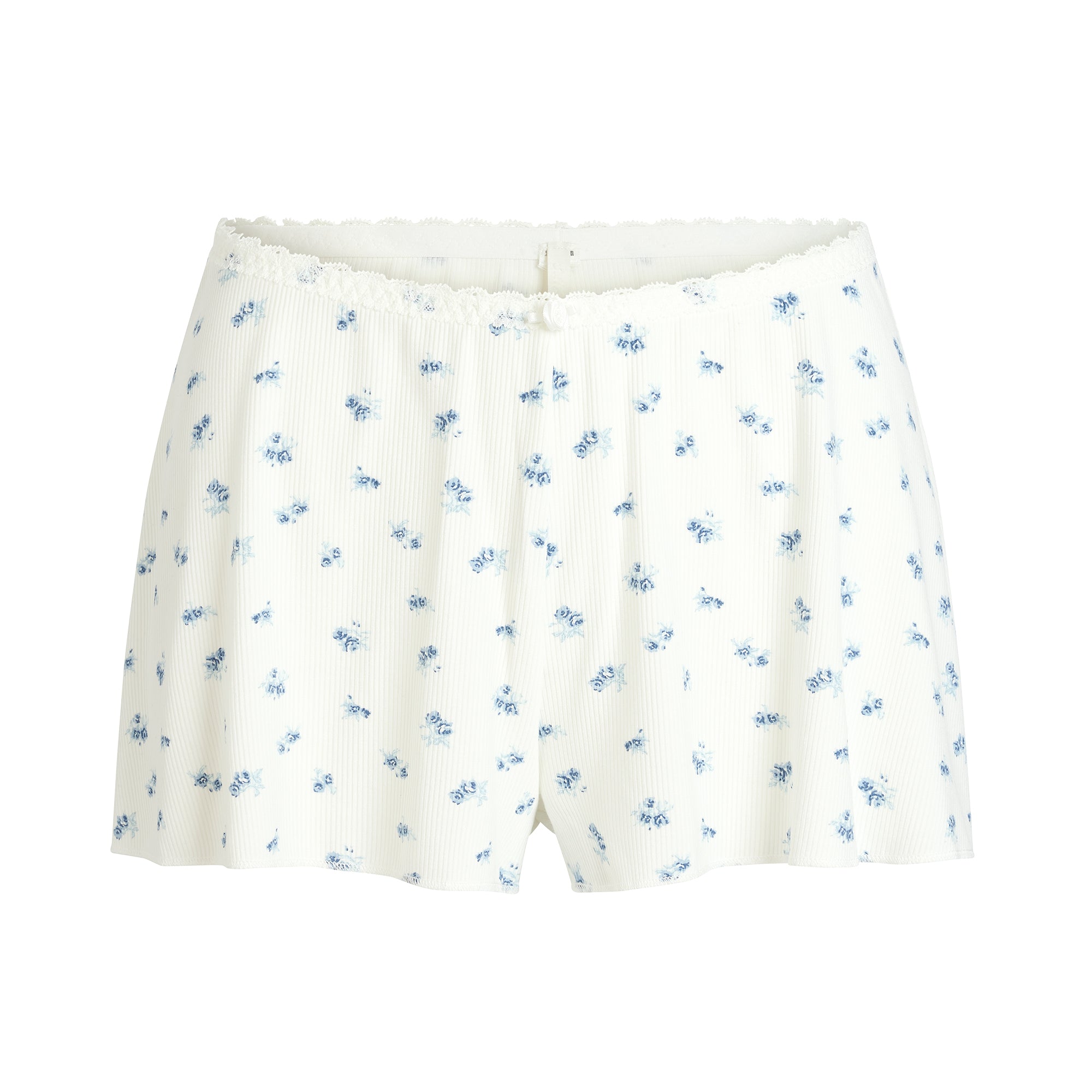 SOFT LOUNGE LACE CAMI AND SHORT SET | BLUE GARDEN PRINT - Image 7