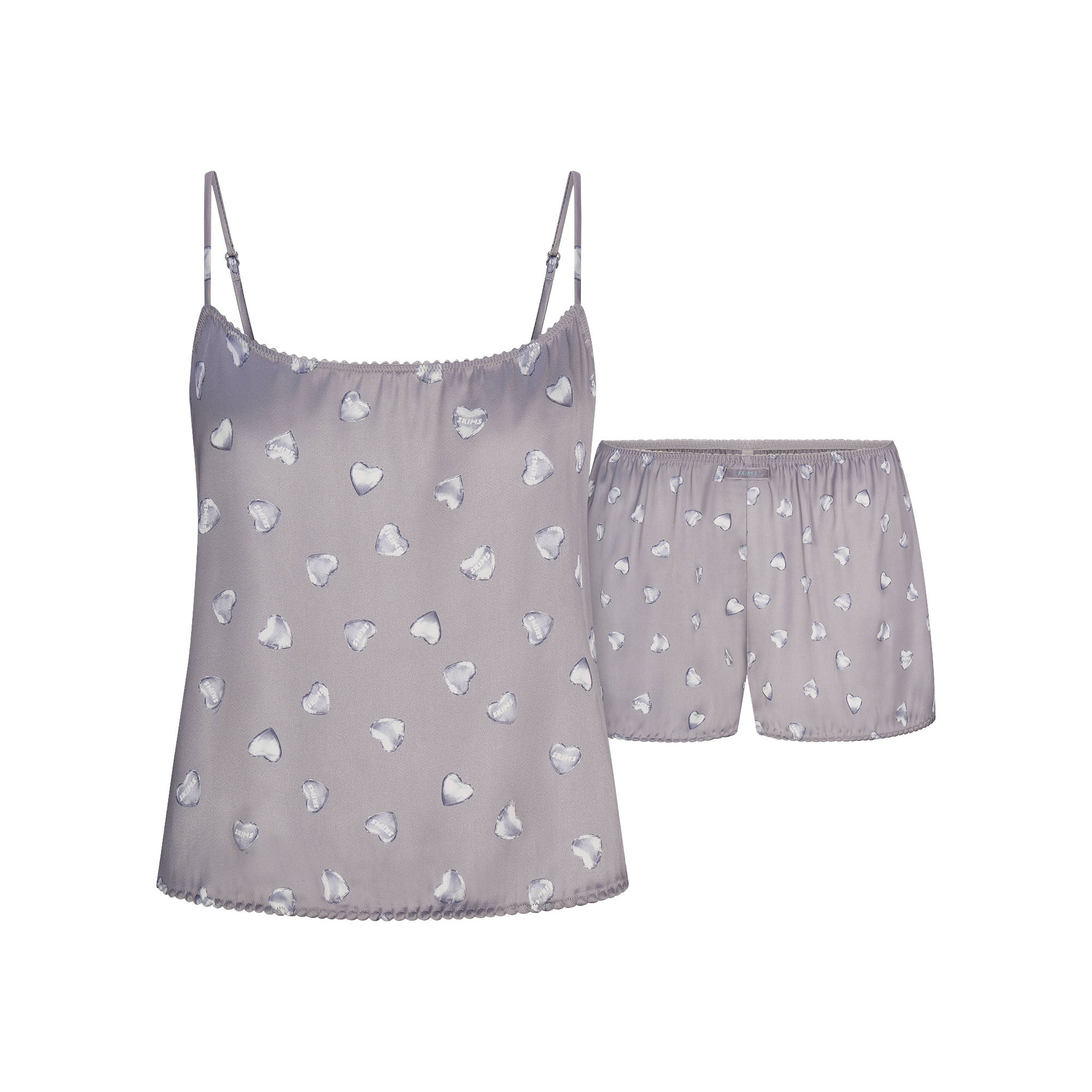 WOVEN SHINE CAMI AND SHORT SLEEP SET | MIRROR BALLOON PRINT - Image 5