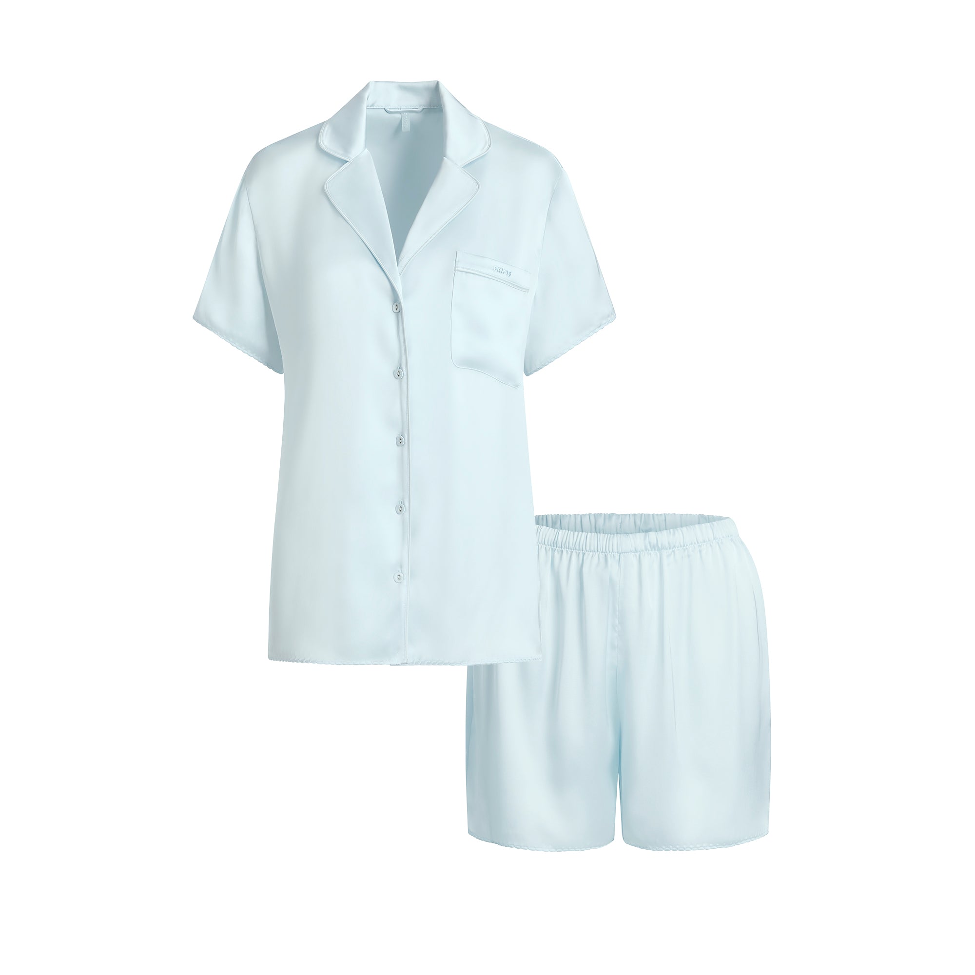 WOVEN SHINE SHORT SLEEP SET | CLOUD - Image 10