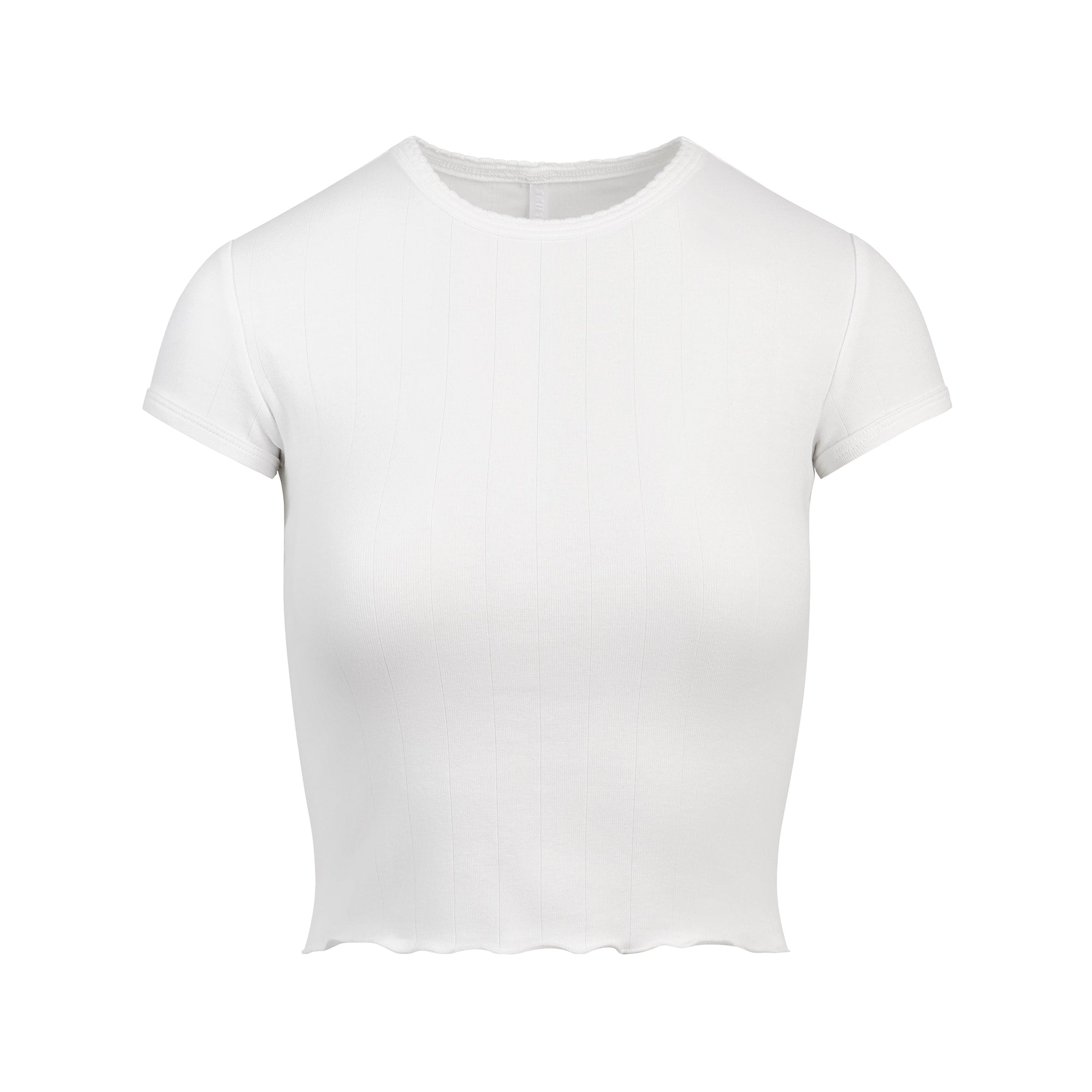 DROP NEEDLE POINTELLE BABY TEE | SNOW - Image 5