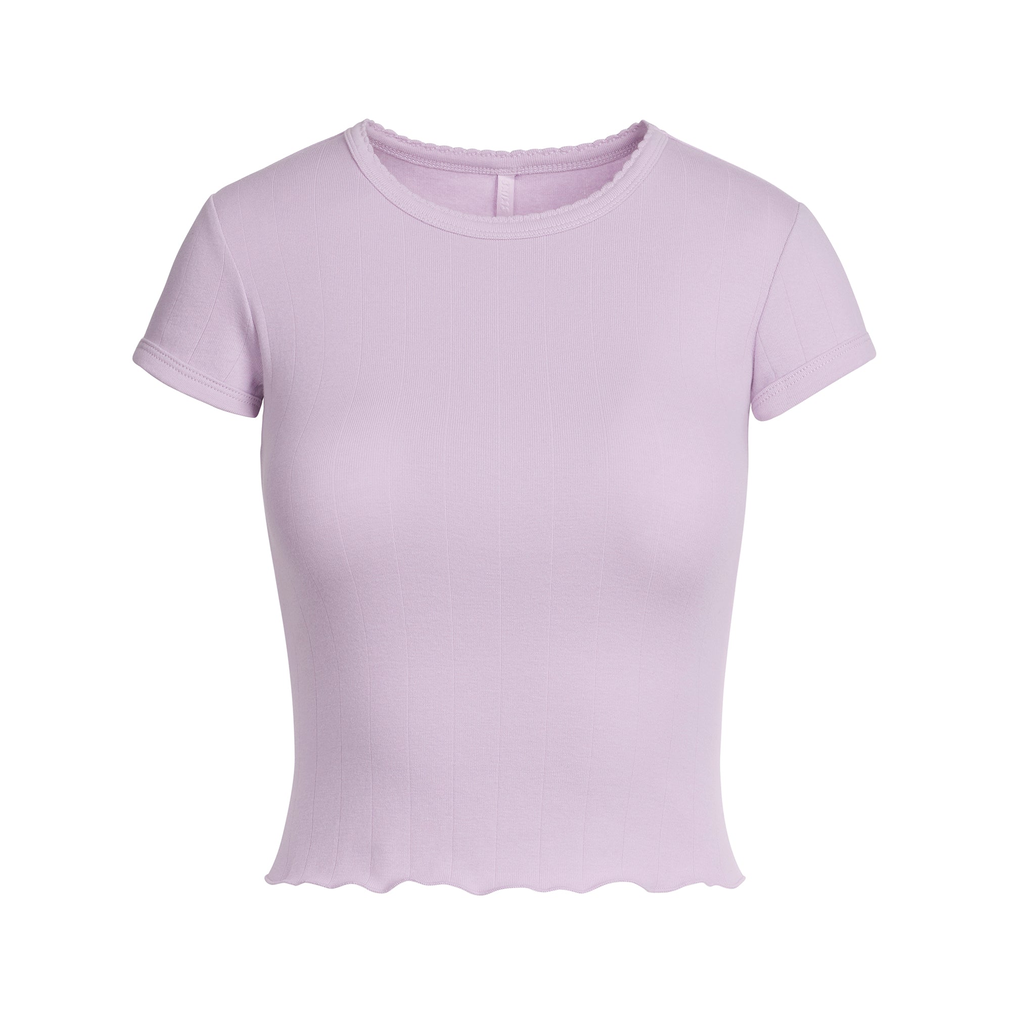 DROP NEEDLE POINTELLE BABY TEE | WISTERIA - Image 5