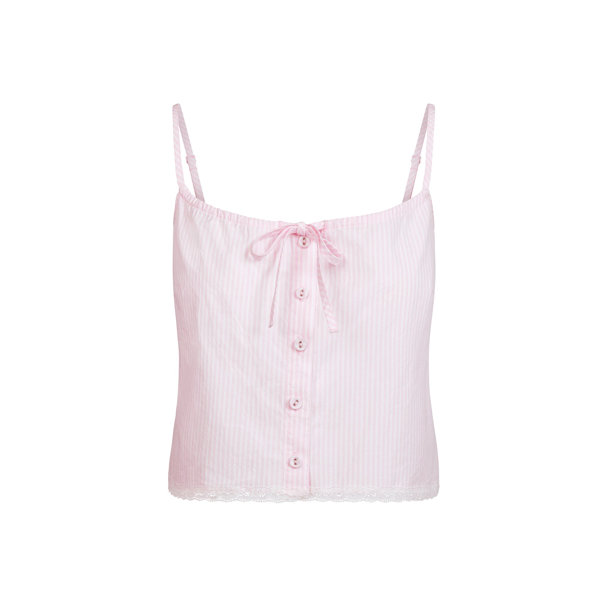 COTTON POPLIN SLEEP CAMI | CHERRY BLOSSOM STRIPE - Image 7