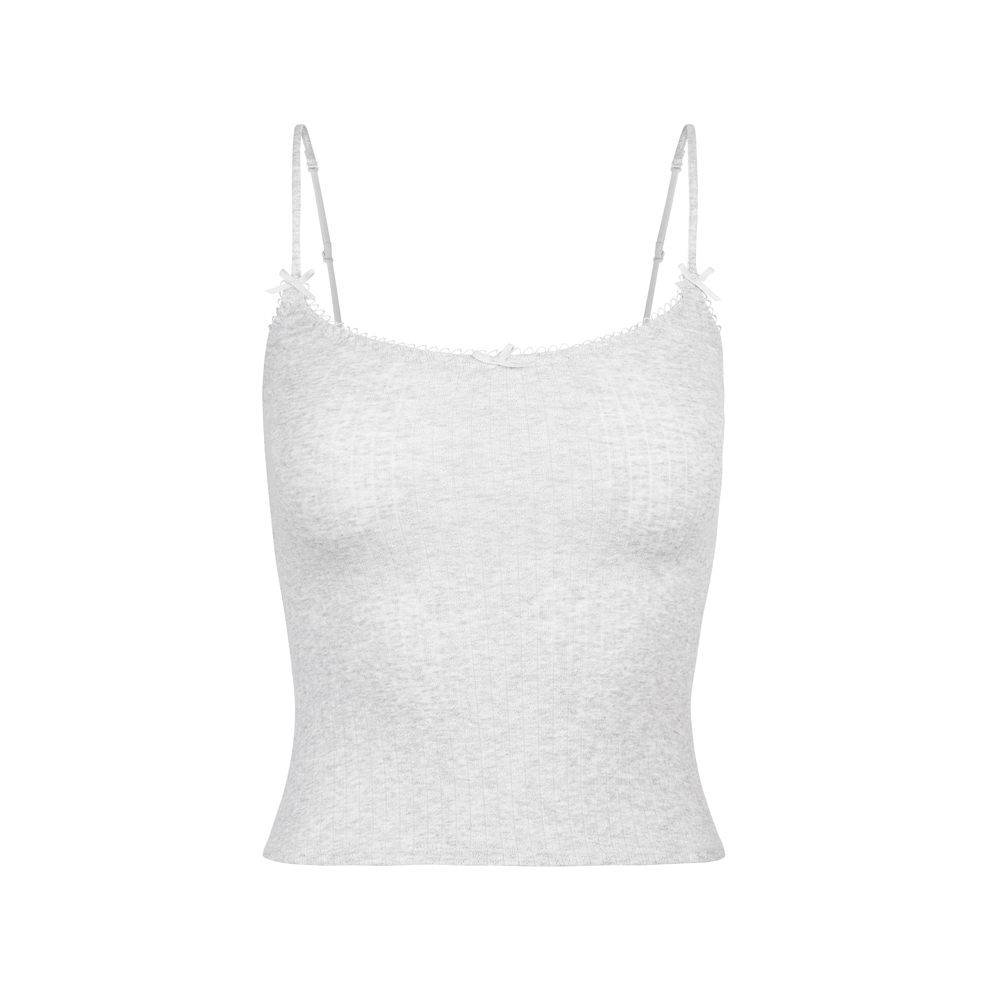 POINTELLE CAMI | LIGHT HEATHER GREY - Image 4