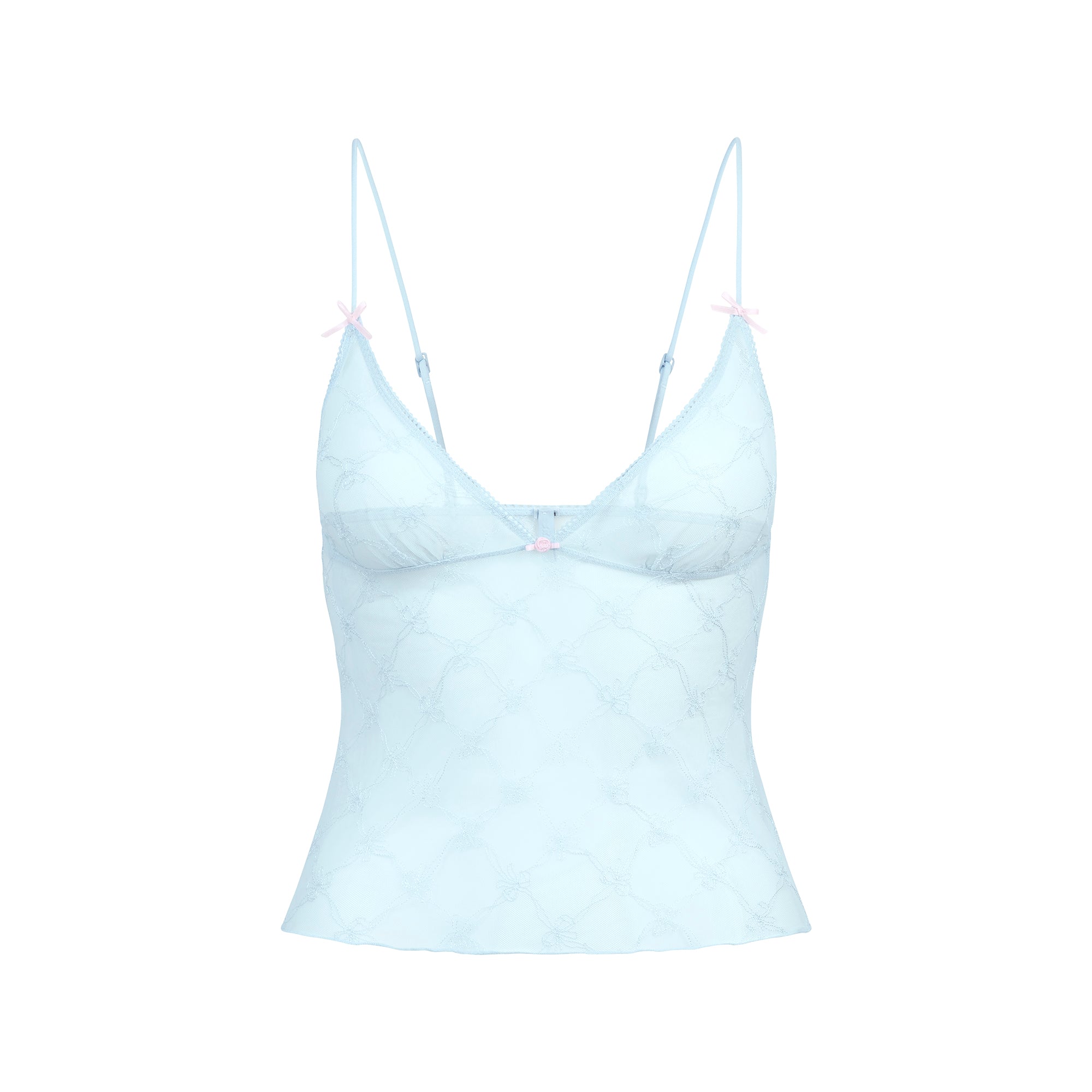 SPRING INTIMATES TRIANGLE CAMI | POWDER BLUE BOW TULLE - Image 5