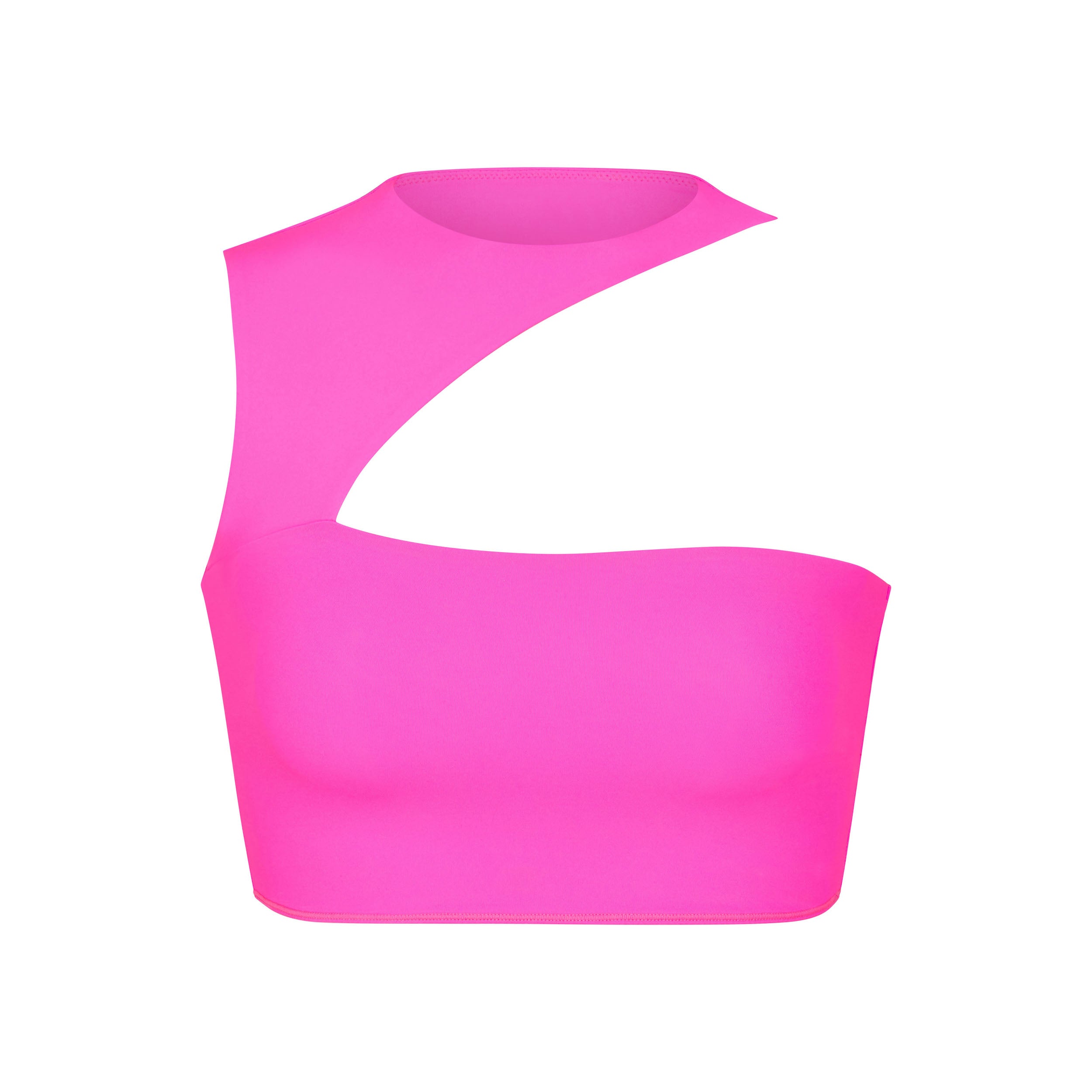 FITS EVERYBODY CUT OUT SUPER CROPPED TOP | NEON PINK - Image 5
