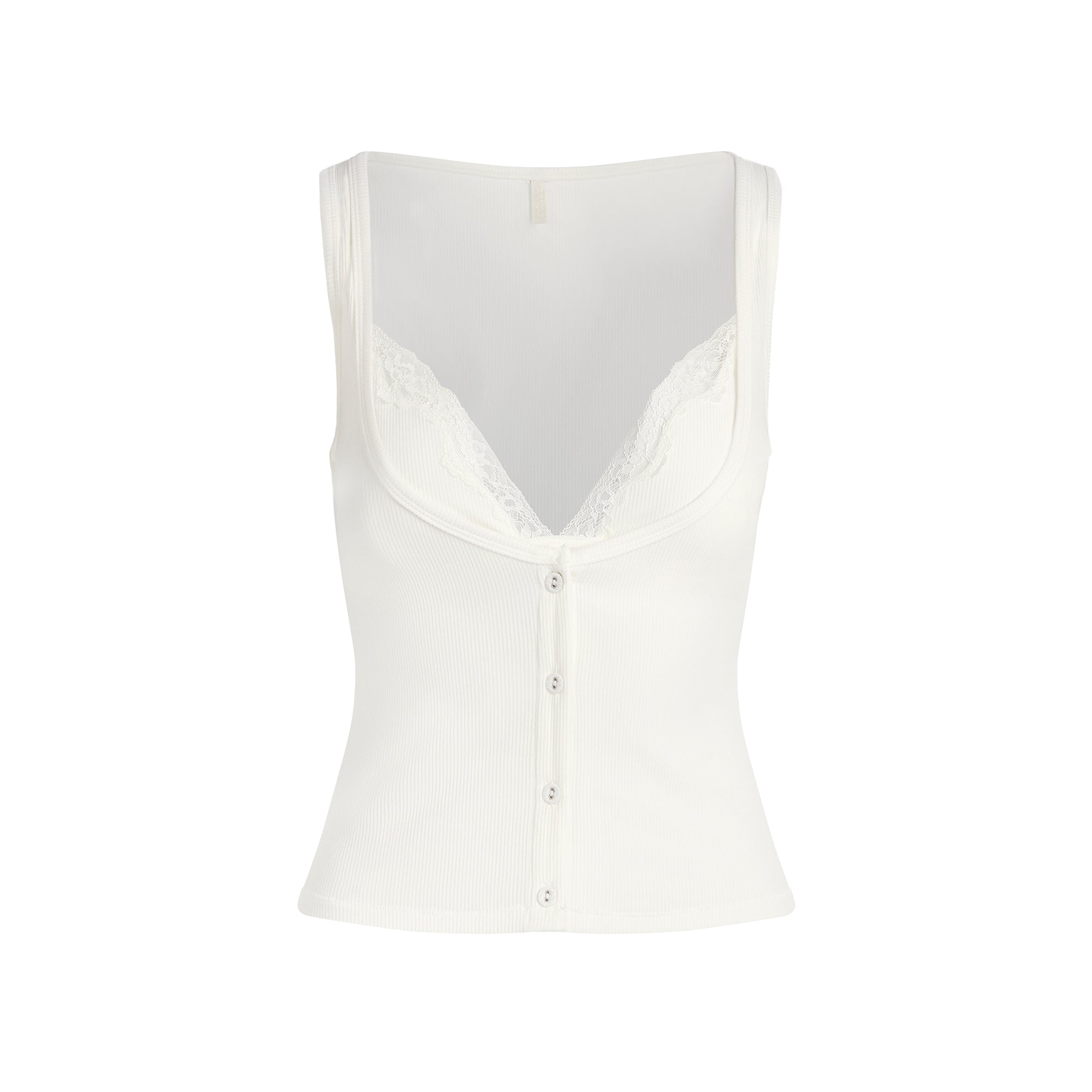 SOFT LOUNGE LACE TANK WITH BRALETTE | MARBLE - Image 5