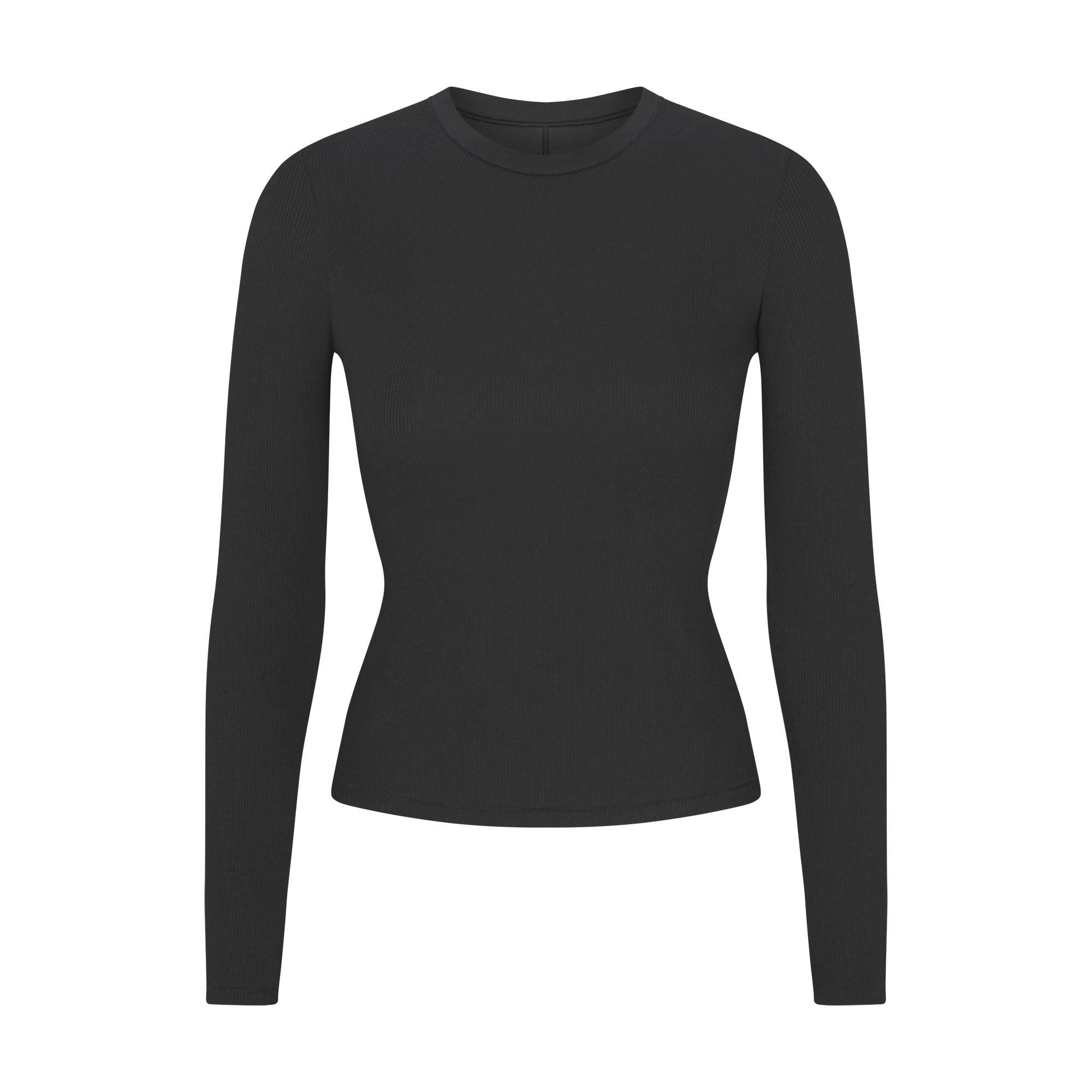 COTTON RIB LONG SLEEVE T-SHIRT | SOOT - Image 6