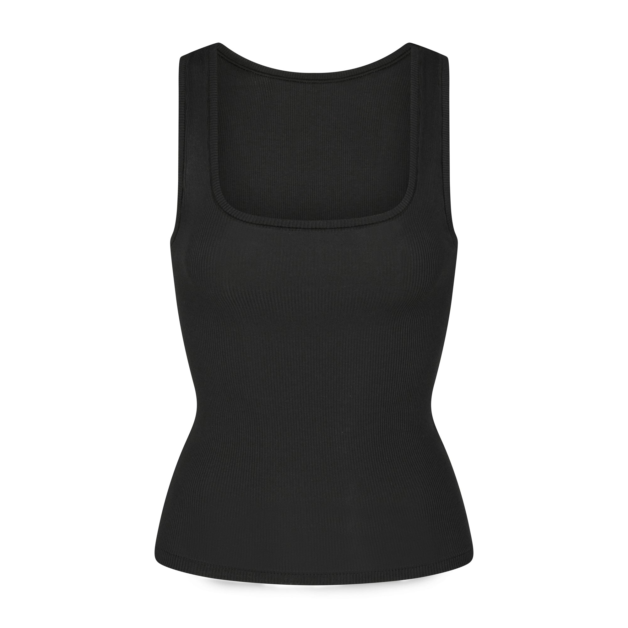 COTTON RIB LONG TANK | SOOT - Image 5
