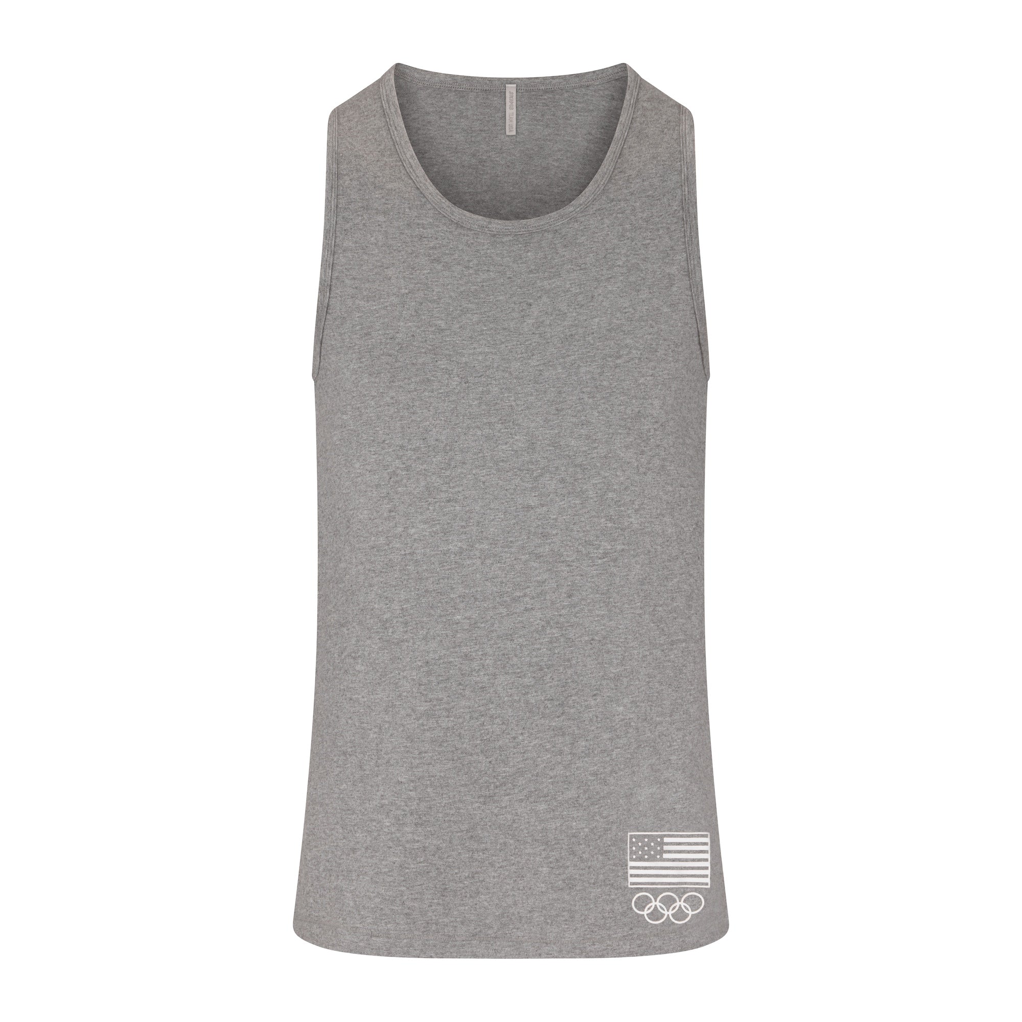 SKIMS FOR TEAM USA JERSEY SLEEP MENS OLYMPIC TANK | HEATHER GREY - Image 5