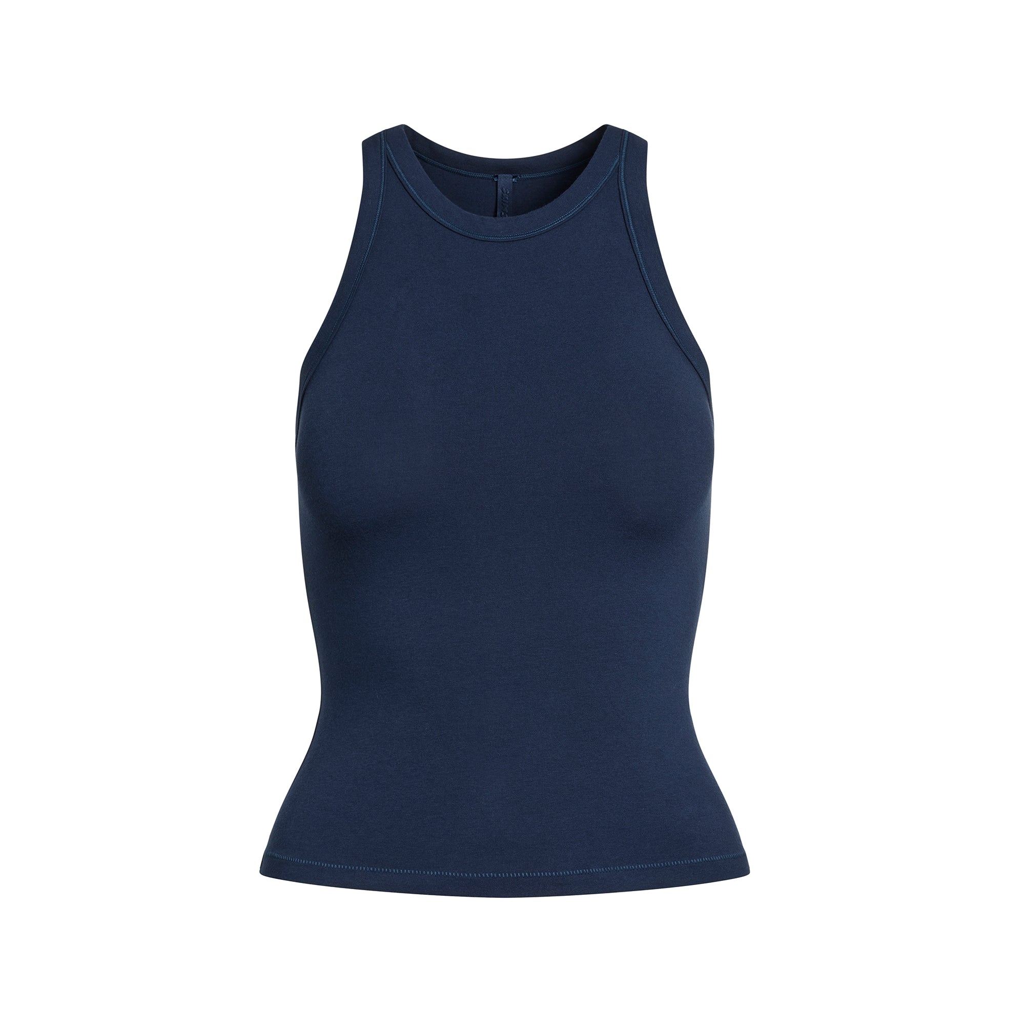 COTTON JERSEY CREW NECK TANK | NAVY - Image 5