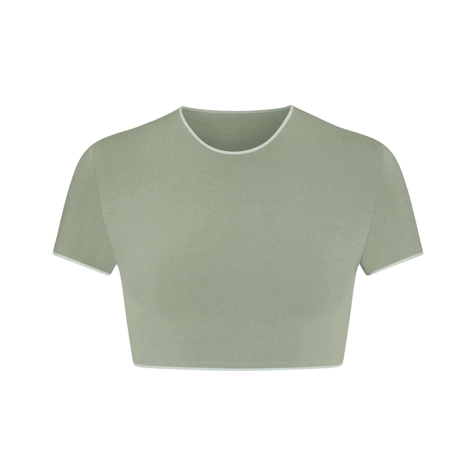 SEAMLESS MODAL CROPPED T-SHIRT | MINERAL - Image 6