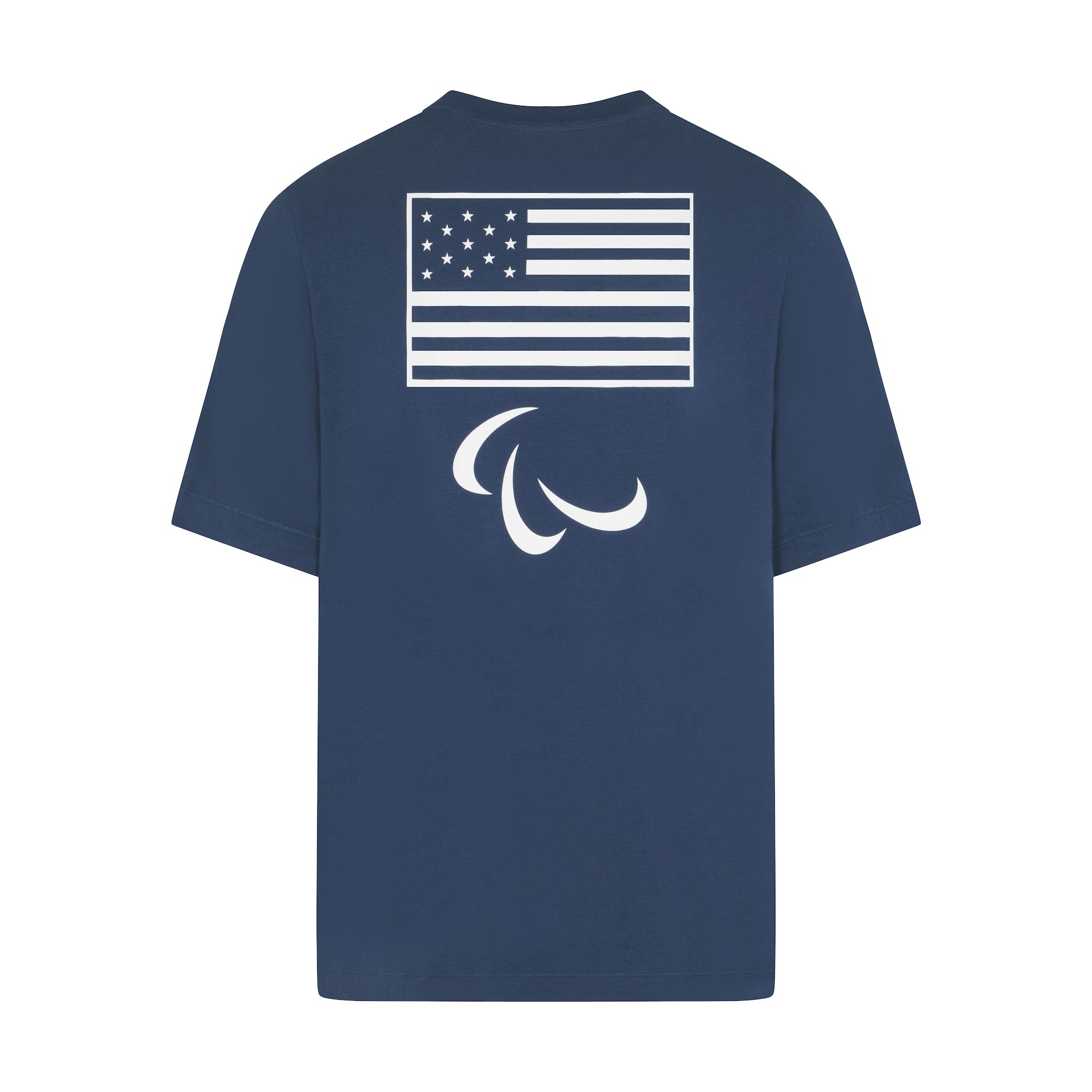 SKIMS FOR TEAM USA JERSEY SLEEP MENS PARALYMPIC T-SHIRT | NAVY - Image 6