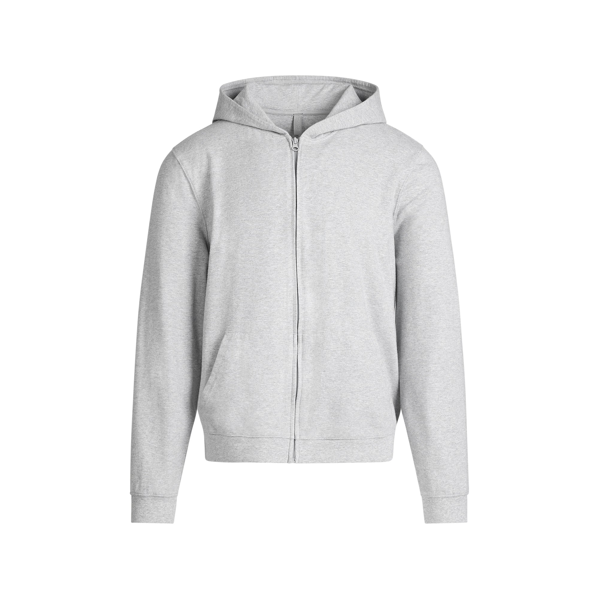 JERSEY LOUNGE MENS ZIP UP HOODIE | HEATHER GREY - Image 7