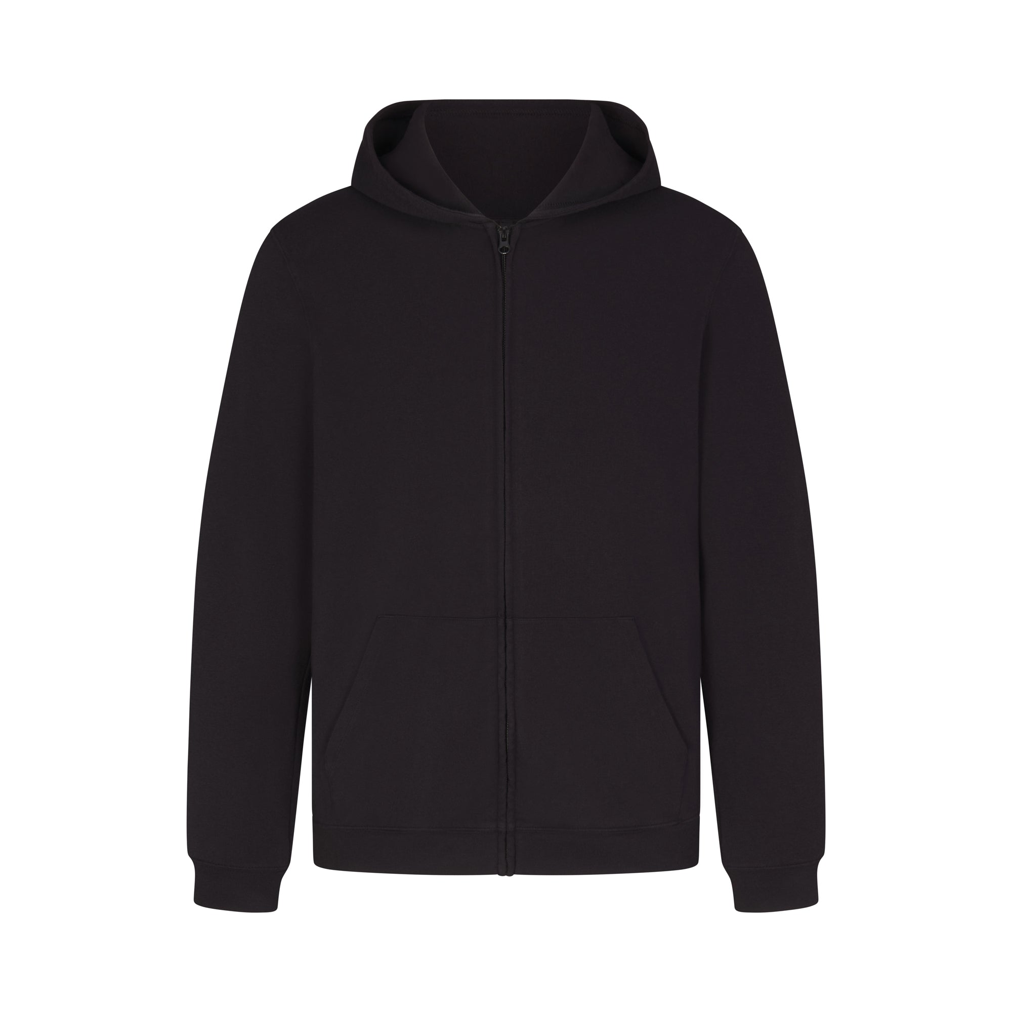 JERSEY LOUNGE MENS ZIP UP HOODIE | OBSIDIAN - Image 5