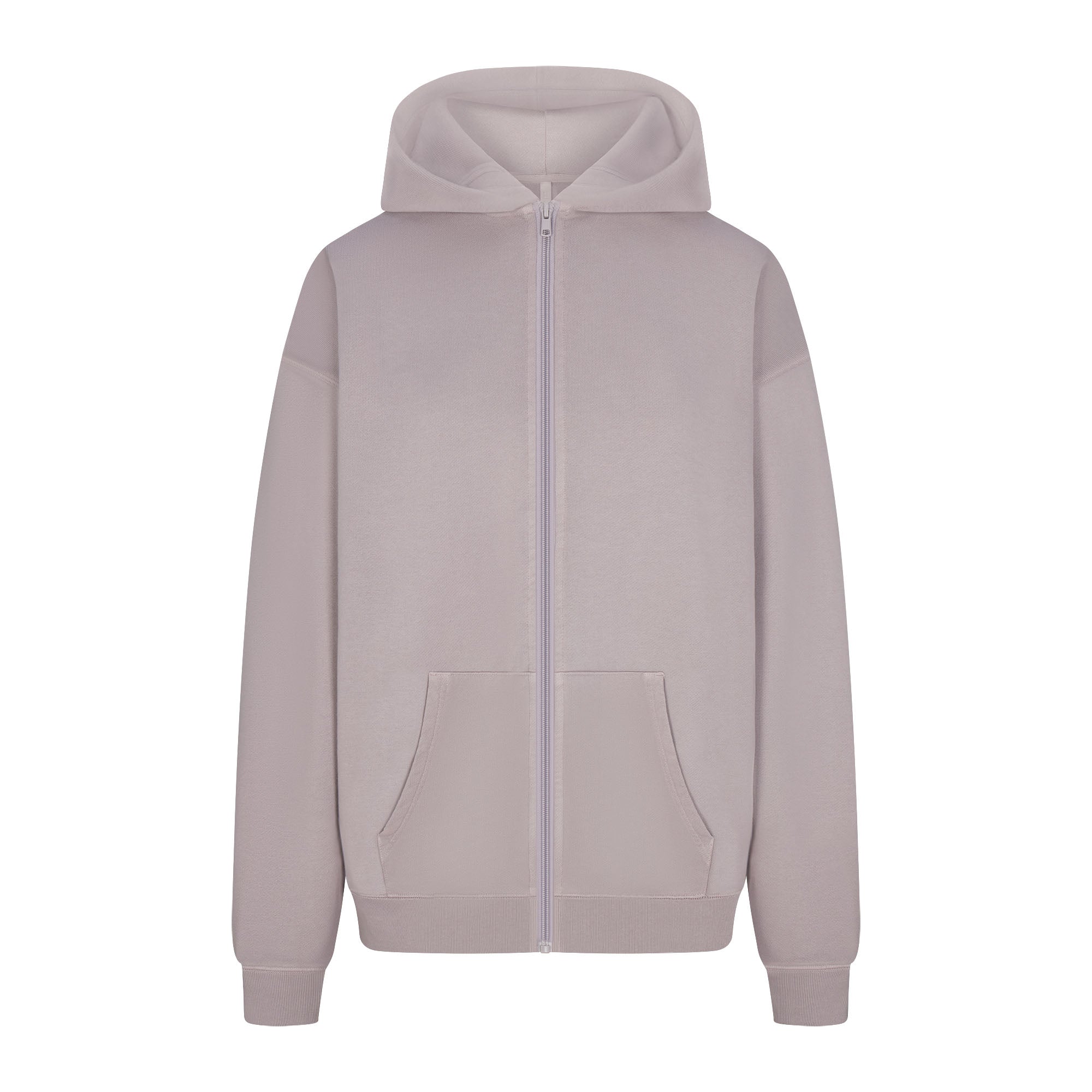 FRENCH TERRY OVERSIZED ZIP UP HOODIE | OYSTER - Image 5