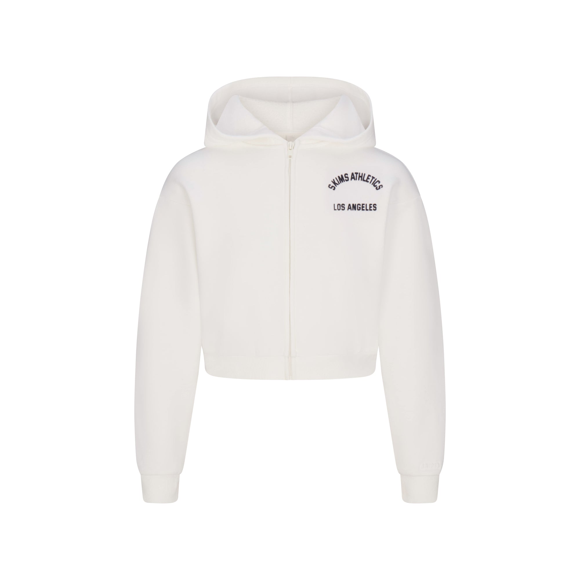COTTON FLEECE SHRUNKEN ZIP UP HOODIE | MARBLE GRAPHIC - Image 7