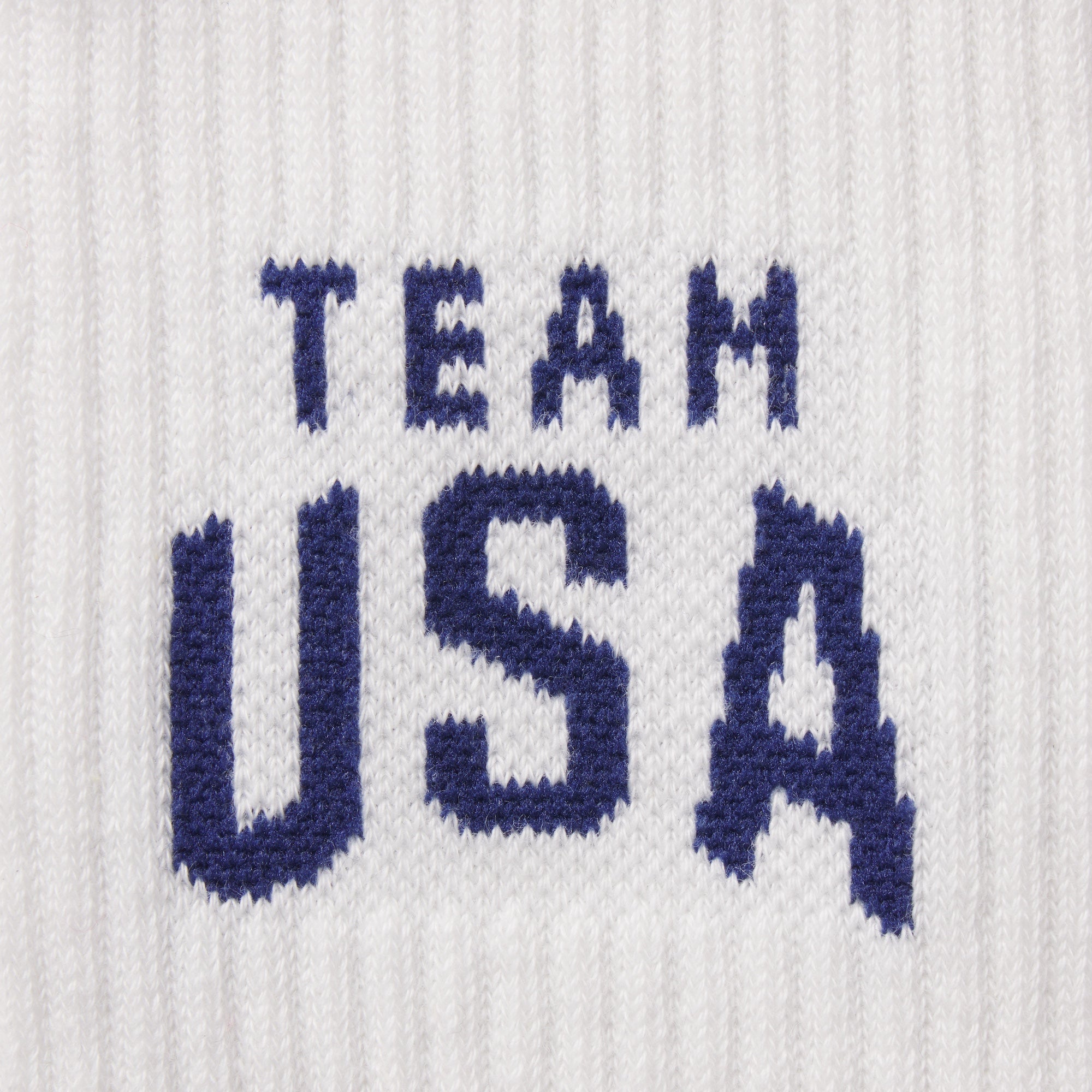 SKIMS FOR TEAM USA MENS PARALYMPIC RIBBED CREW SOCK | WHITE - Image 5