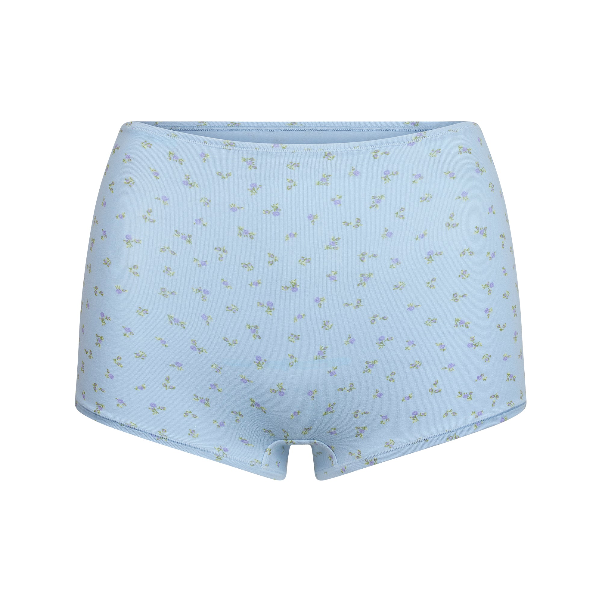 COTTON JERSEY BOY SHORT | POWDER BLUE MICRO FLORAL - Image 6