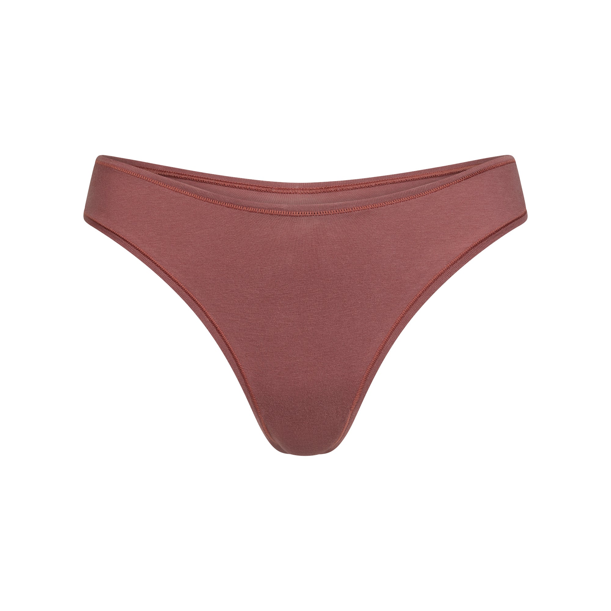 COTTON JERSEY DIPPED THONG | REDWOOD - Image 6