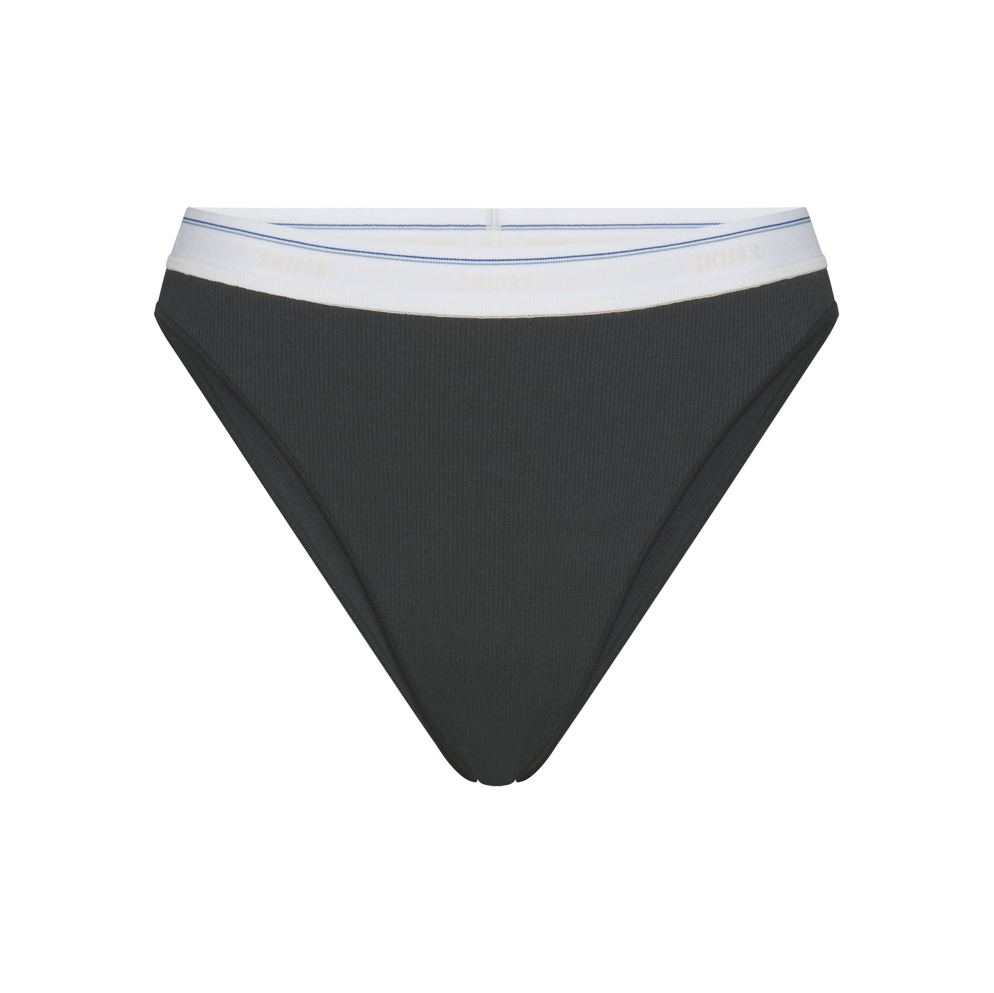 COTTON RIB BIKINI | SOOT STRIPE - Image 5