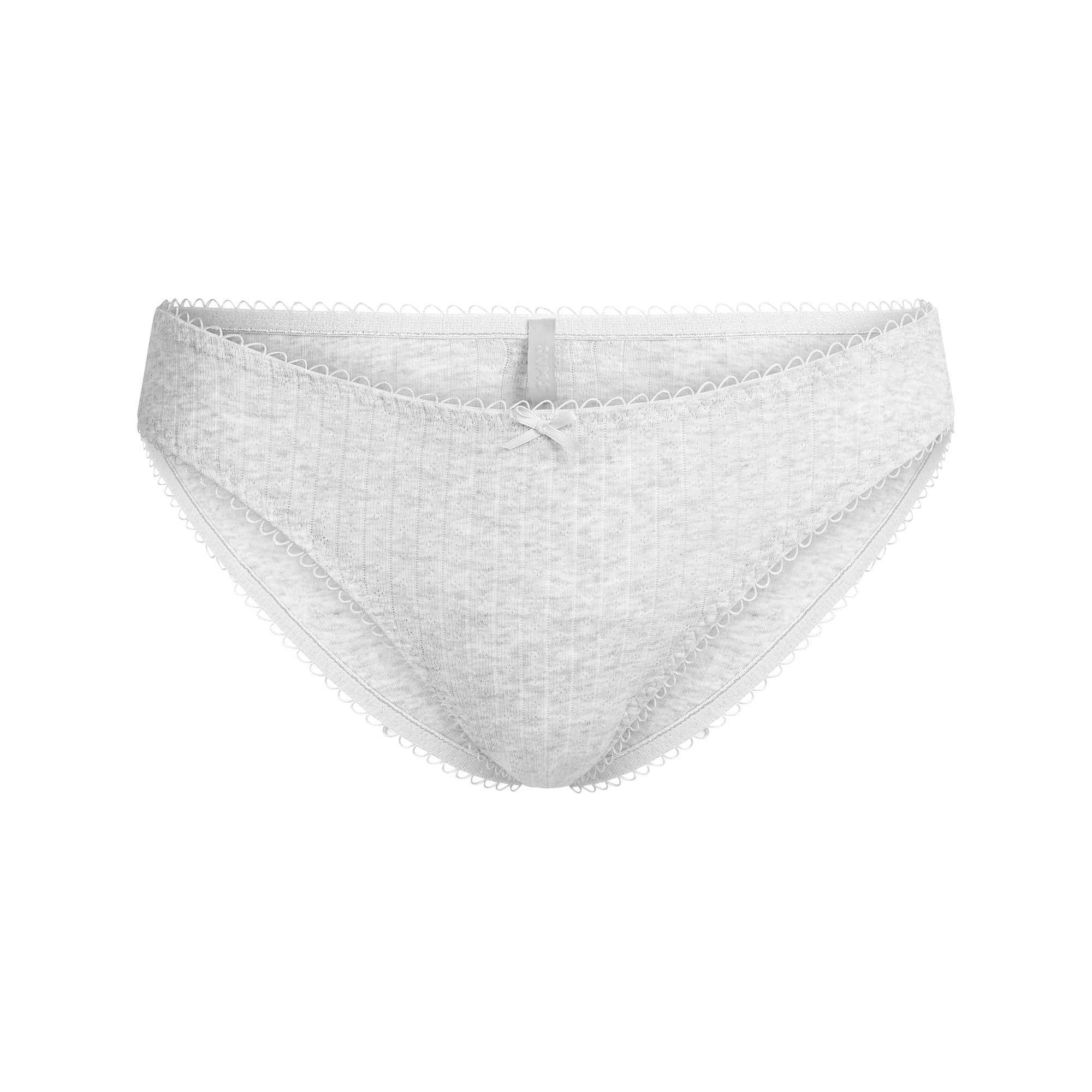 POINTELLE BIKINI | LIGHT HEATHER GREY - Image 6