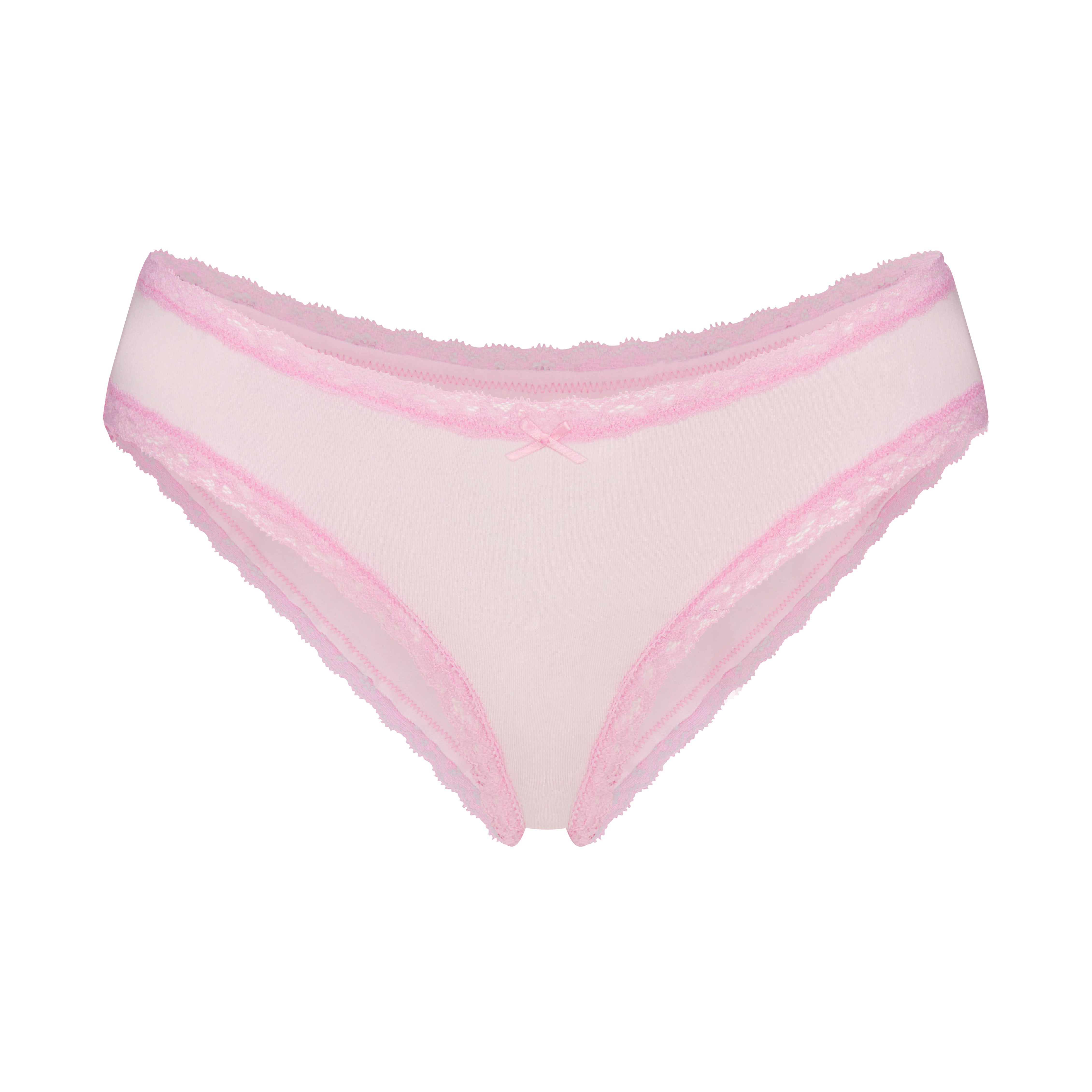 LIGHTWEIGHT COTTON LACE BRIEF | CHERRY BLOSSOM - Image 6