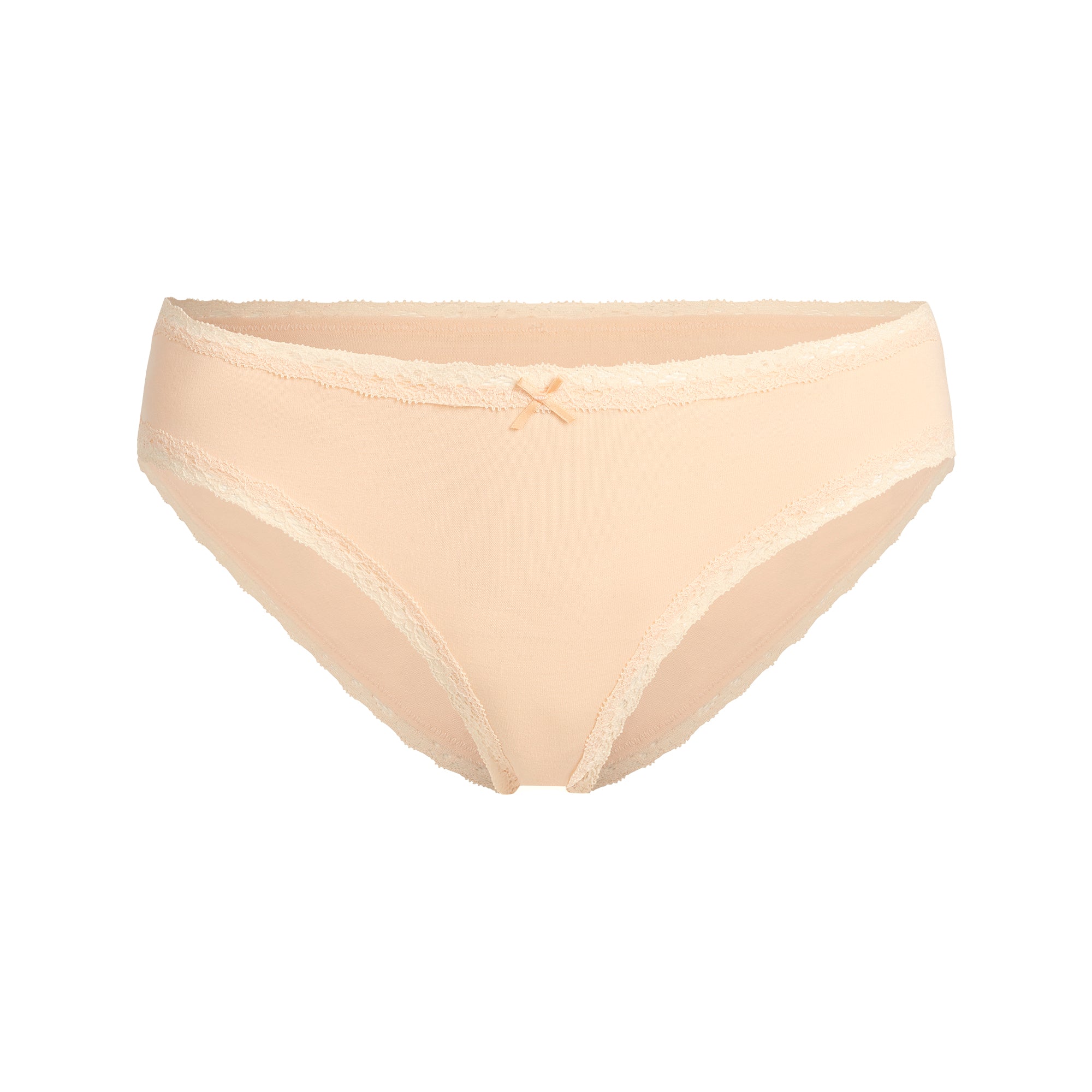 LIGHTWEIGHT COTTON LACE BRIEF | PEACH - Image 5