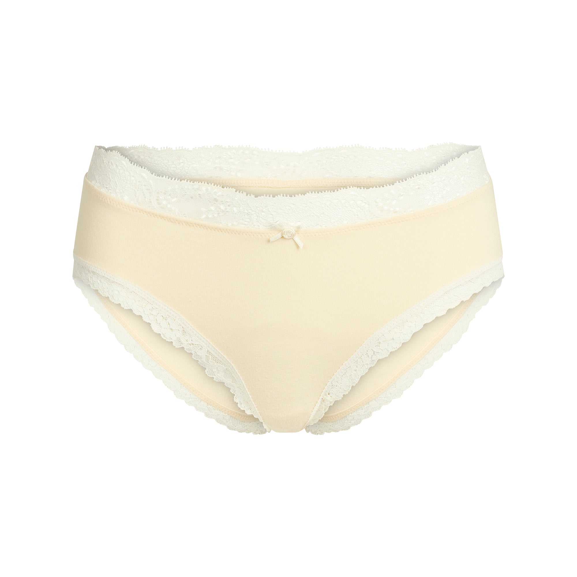 COTTON JERSEY LACE BRIEF | BUTTER - Image 6