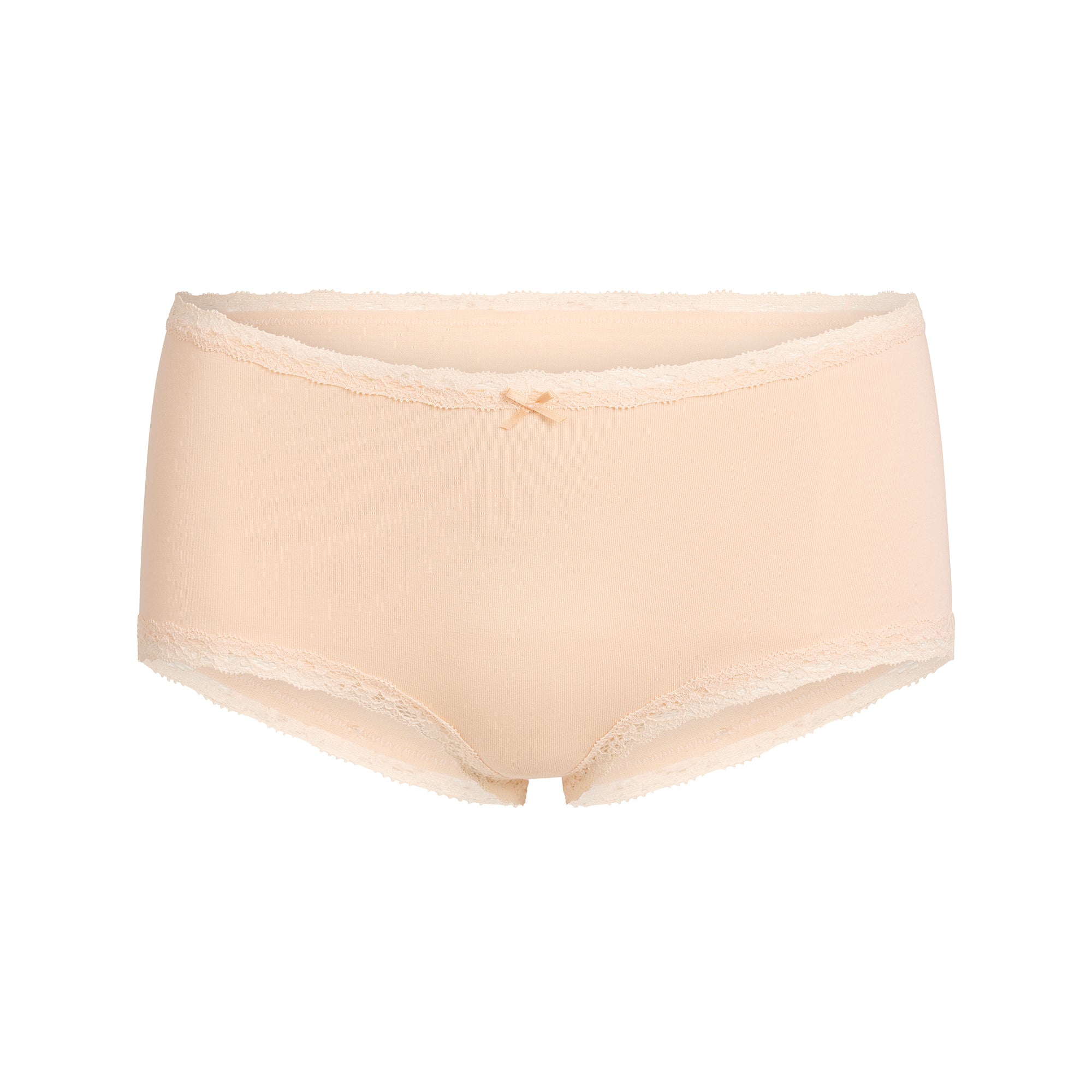 LIGHTWEIGHT COTTON LACE BOY SHORT | PEACH - Image 5