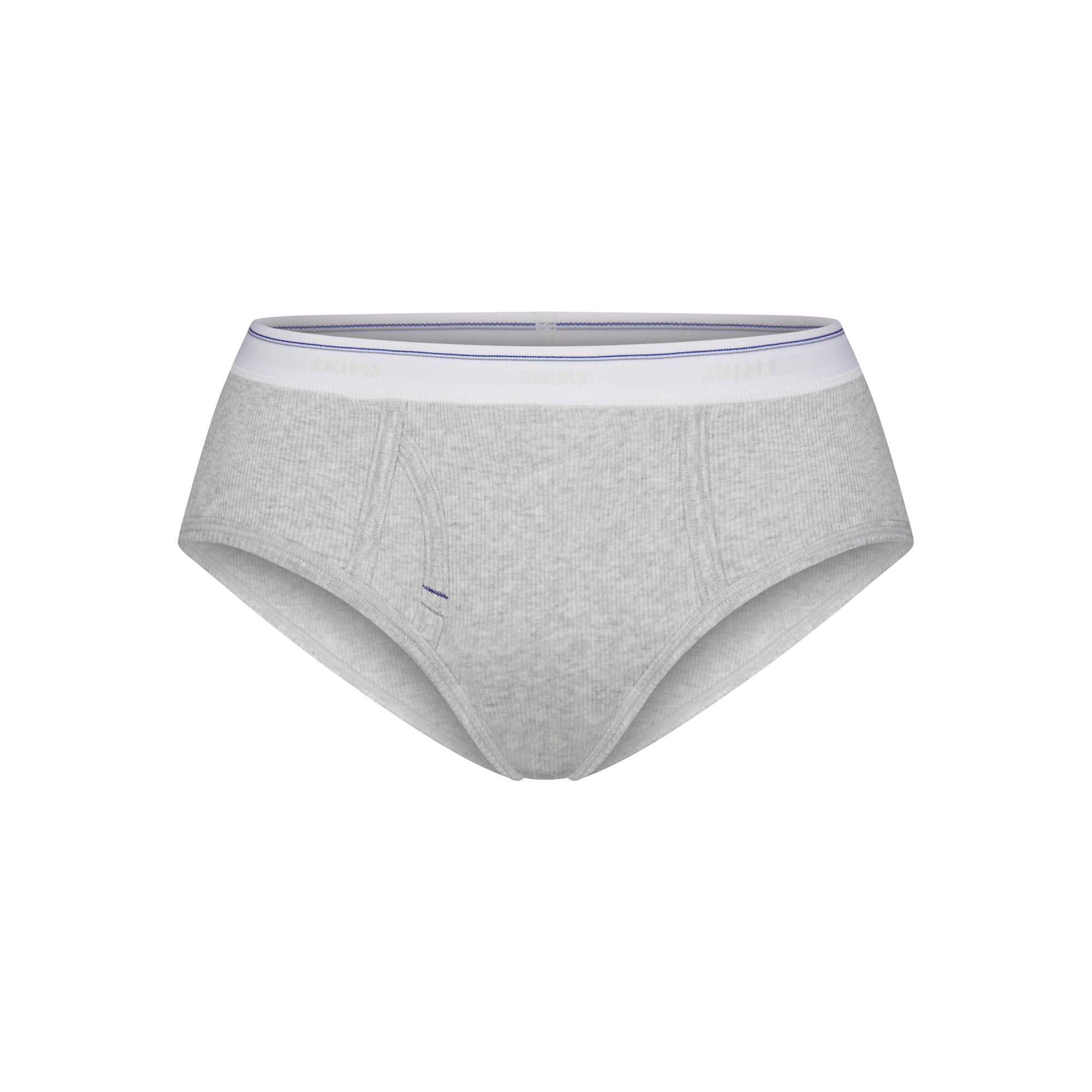 COTTON RIB HIPSTER | LIGHT HEATHER GREY STRIPE - Image 5