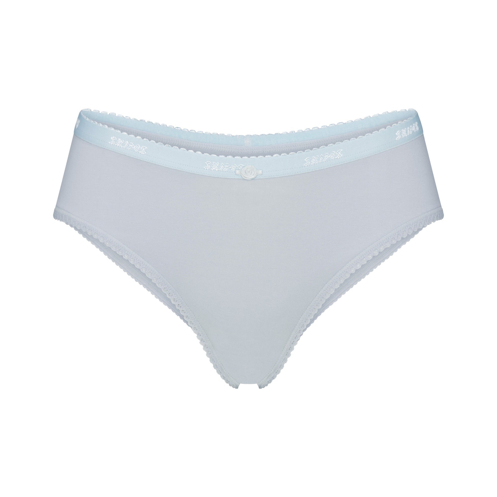 LIGHTWEIGHT COTTON LOGO PICOT HIPSTER | ZEN BLUE - Image 5