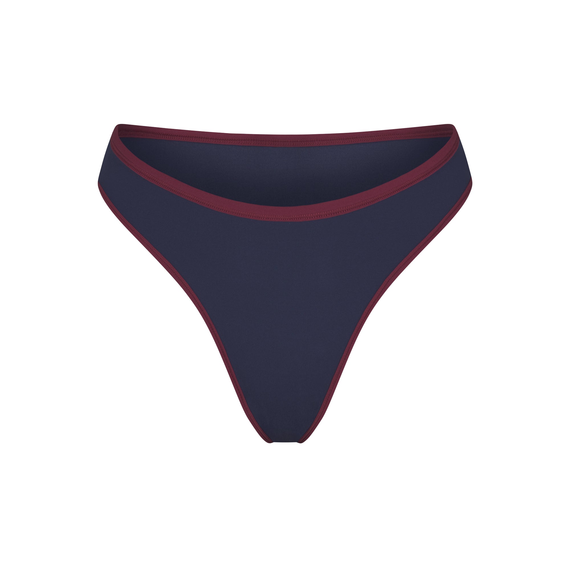 FITS EVERYBODY CONTRAST TRIM HIGH LEG BIKINI | NAVY - Image 5