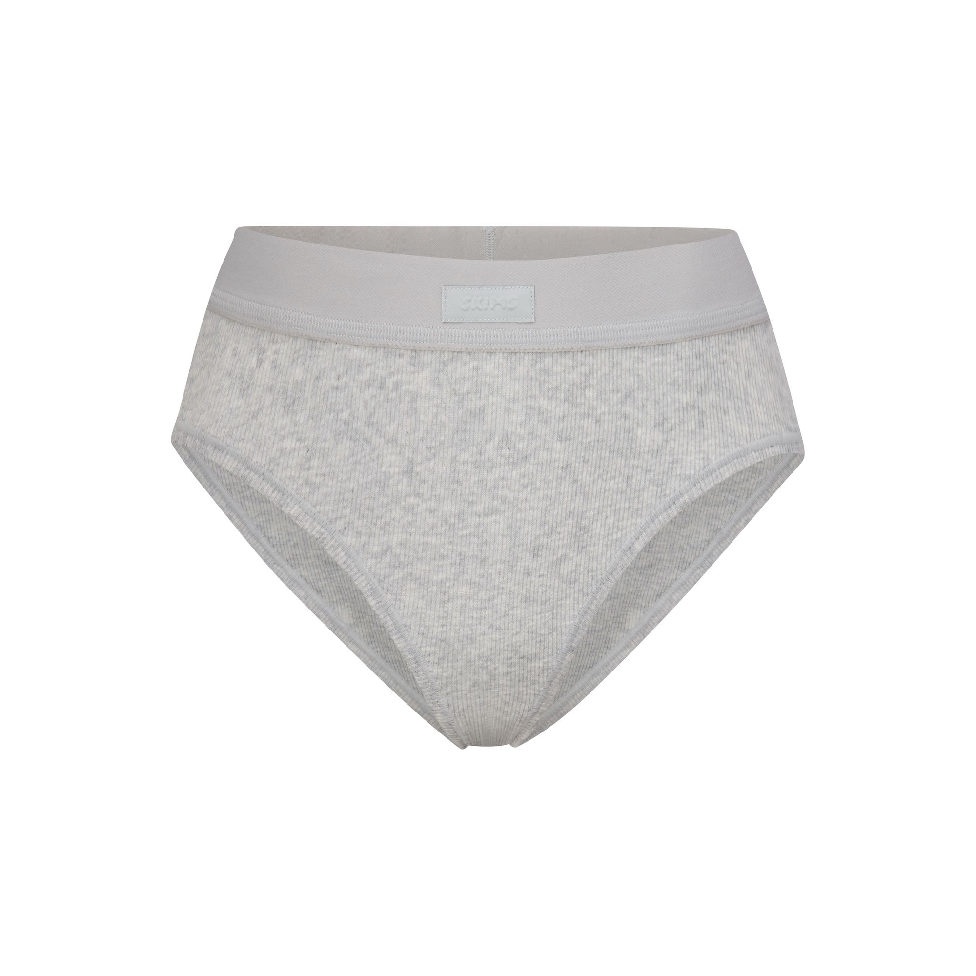 COTTON RIB BRIEF | LIGHT HEATHER GREY - Image 5