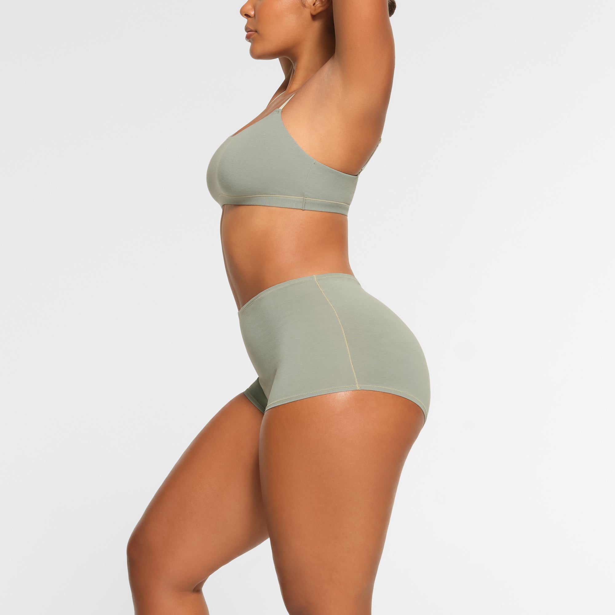 COTTON JERSEY BOY SHORT | MINERAL - Image 2