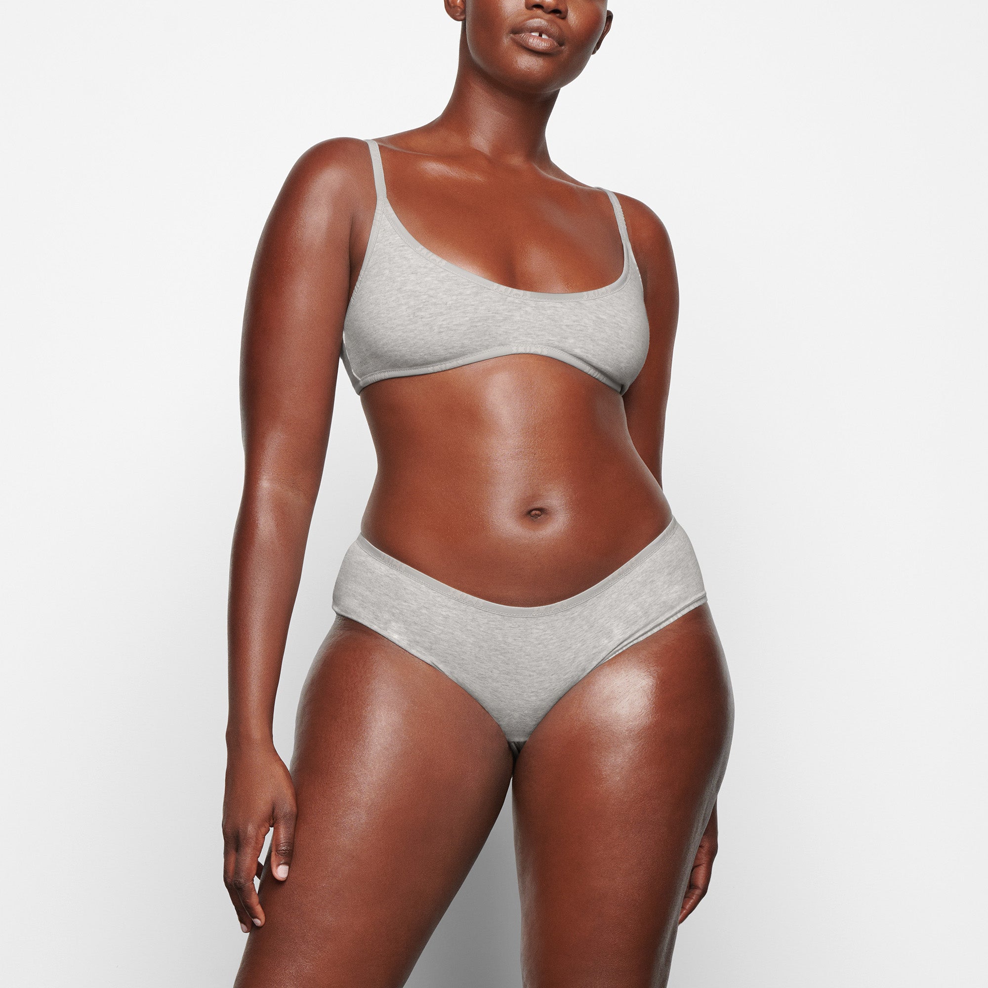 COTTON LOGO HIPSTER | LIGHT HEATHER GREY