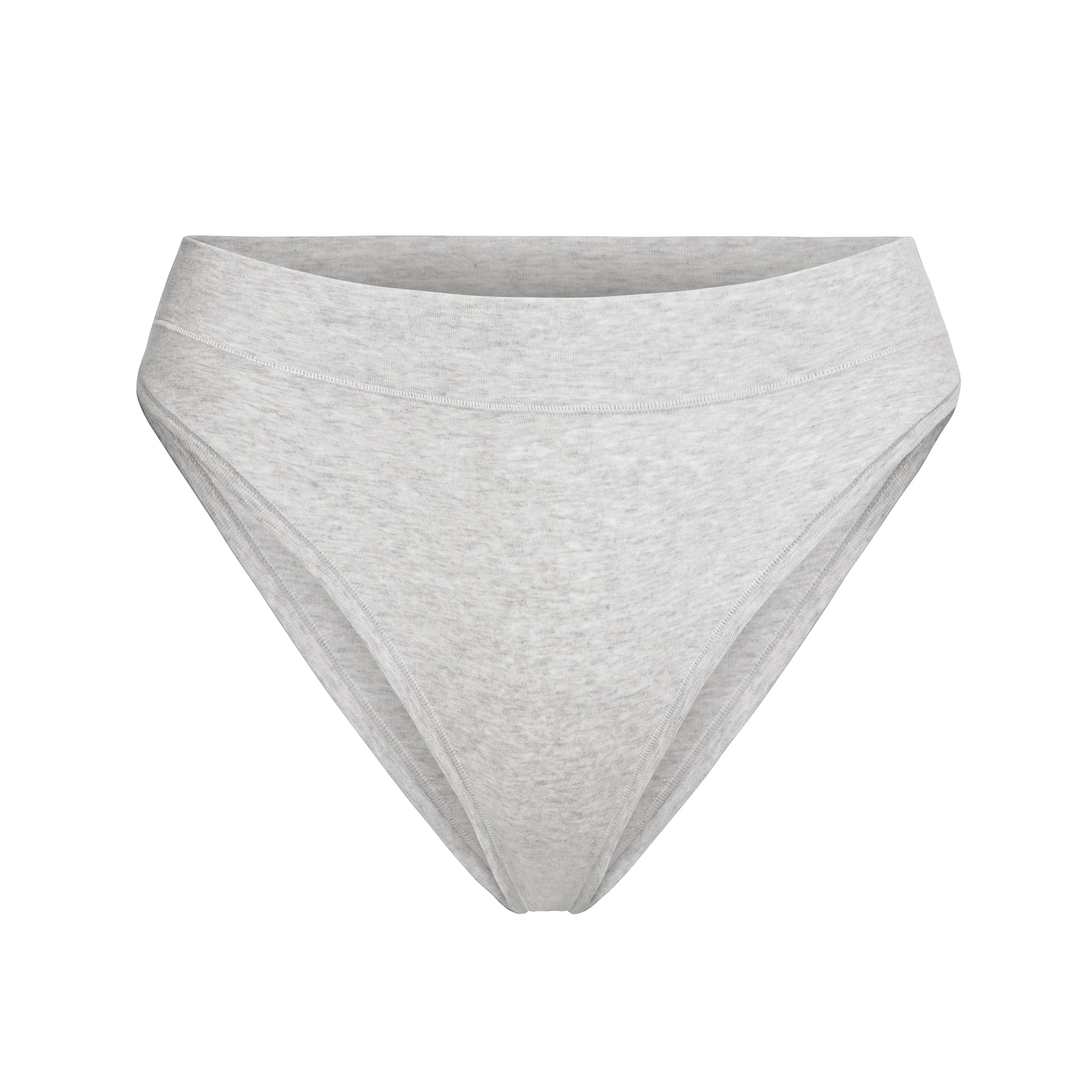 COTTON JERSEY CHEEKY TANGA | LIGHT HEATHER GREY - Image 6
